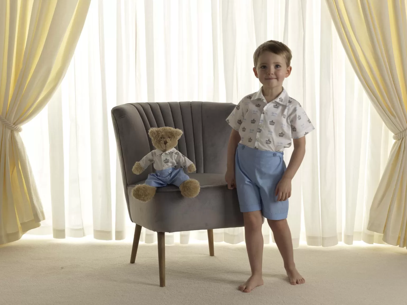 Rachel Riley Prince Shirt And Short Set | Baby Boy Sets & Outfits