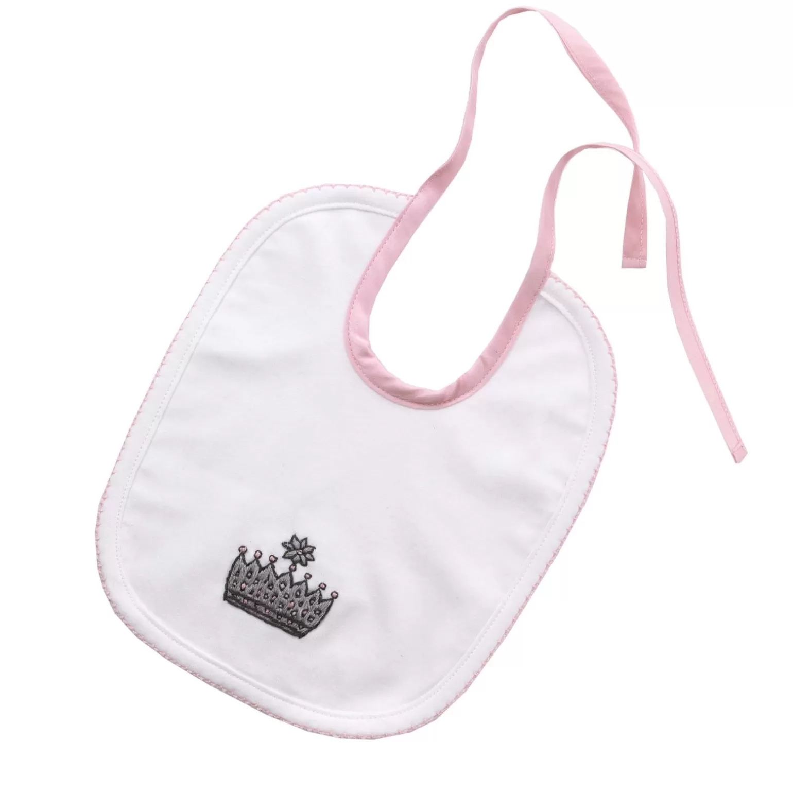 Rachel Riley Princess Crown Embroidered Bib | Baby Girl Bibs & Muslins