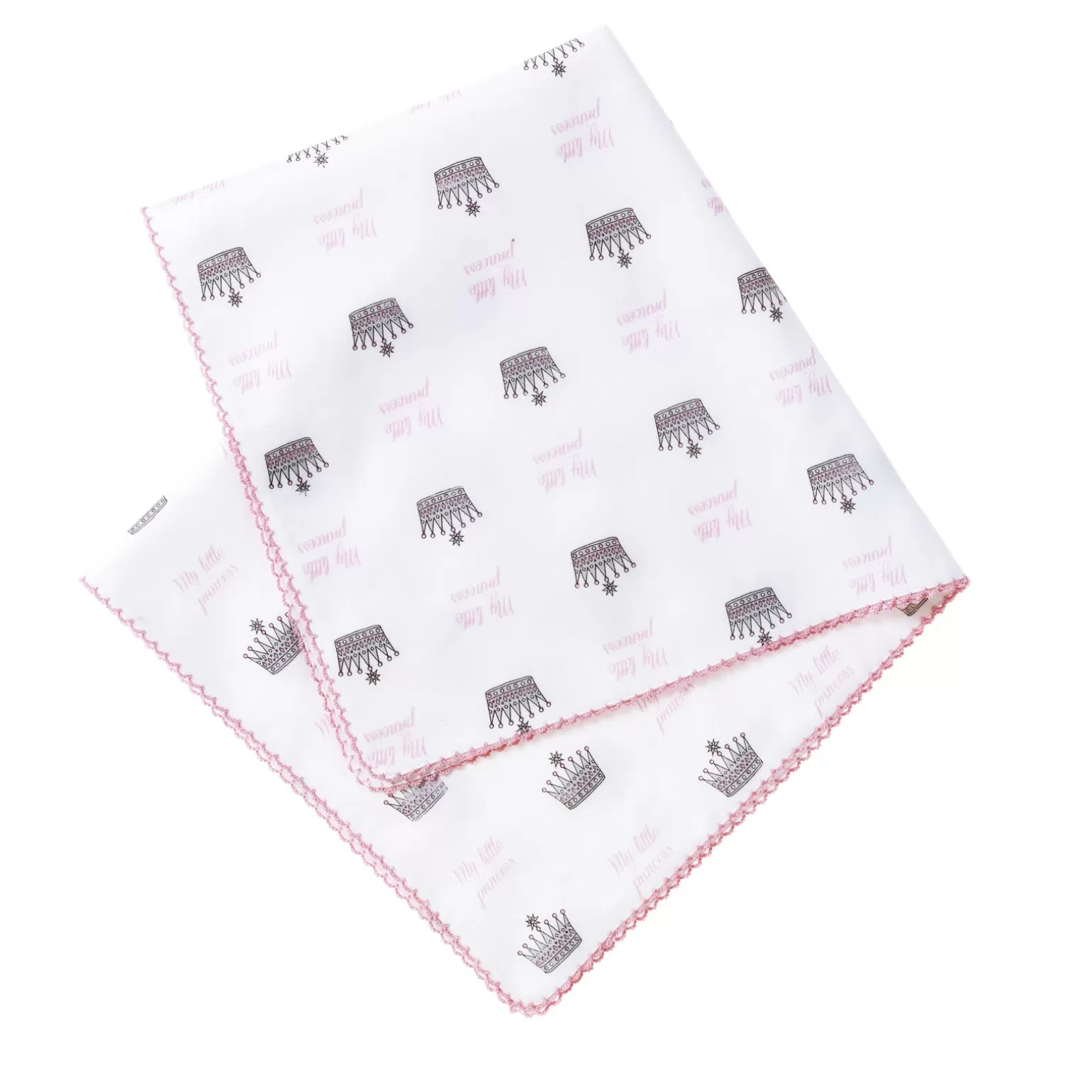 Rachel Riley Princess Crown Print Blanket | Baby Girl Bibs & Muslins