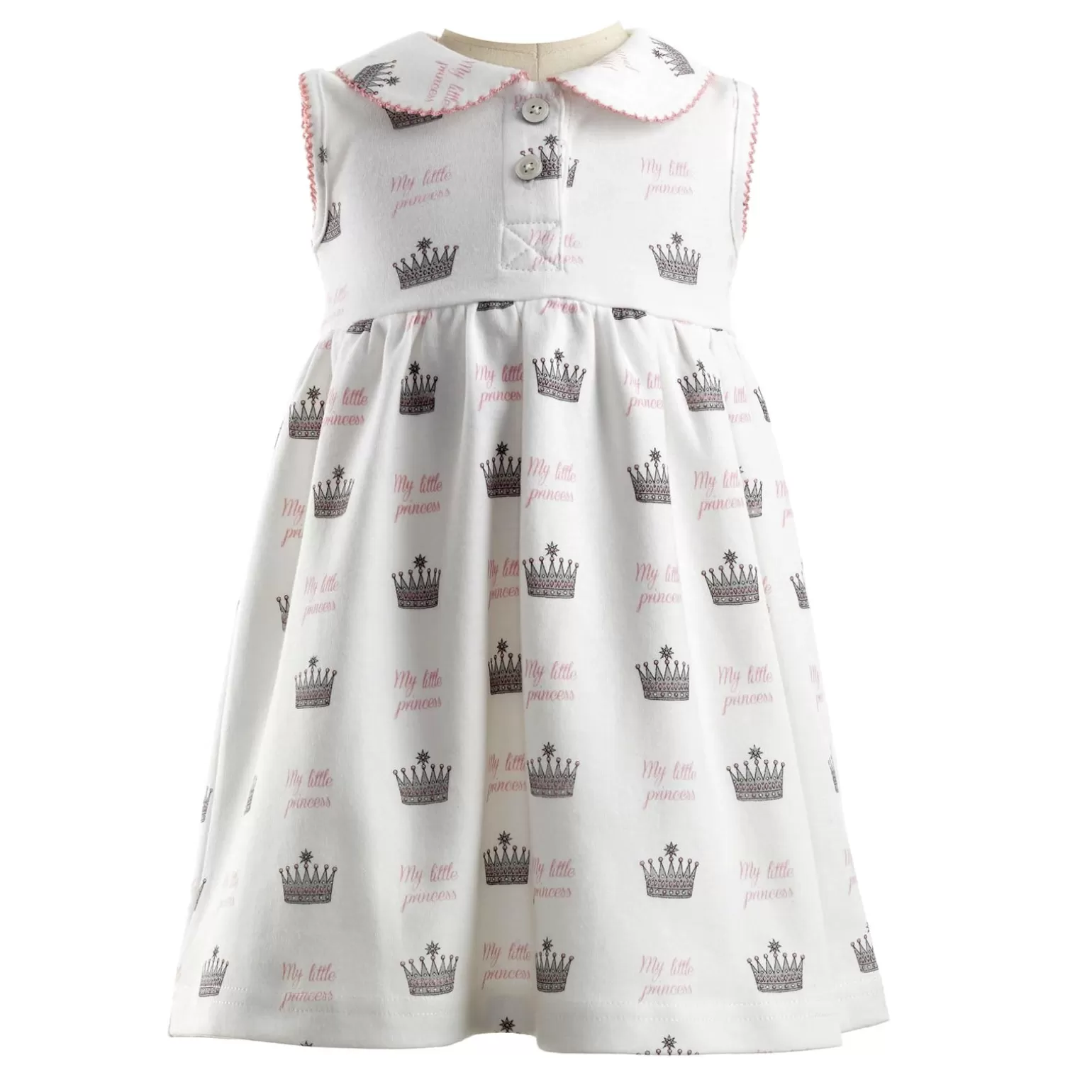 Rachel Riley Princess Crown Print Jersey Dress | Girl Dresses