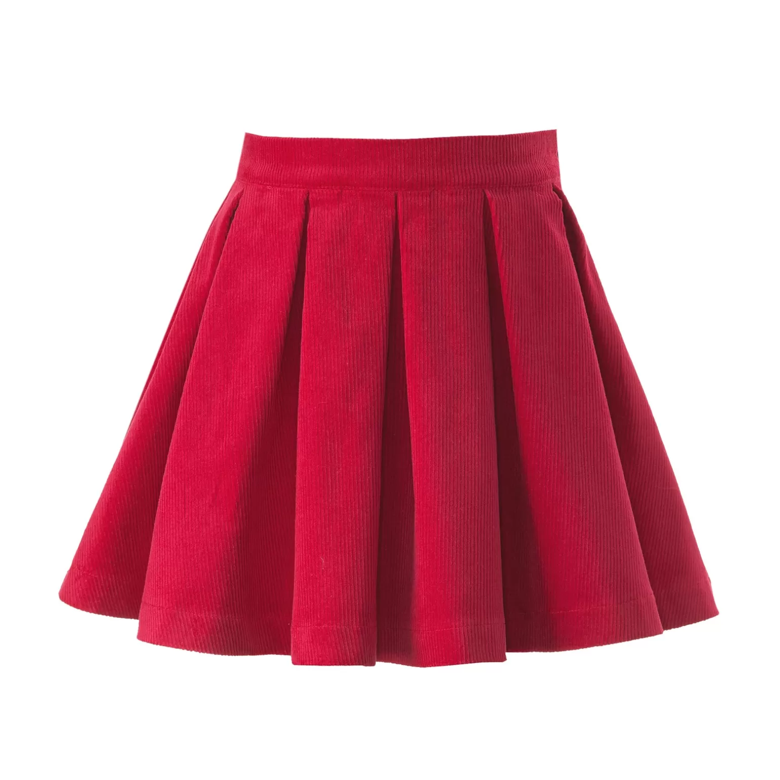 Rachel Riley Red Babycord Pleated Skirt | Girl Bottoms