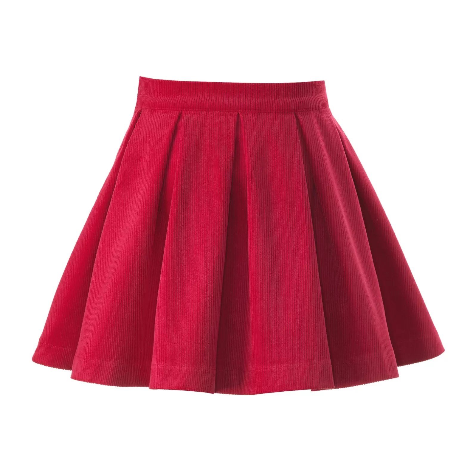 Rachel Riley Red Babycord Pleated Skirt | Girl Bottoms