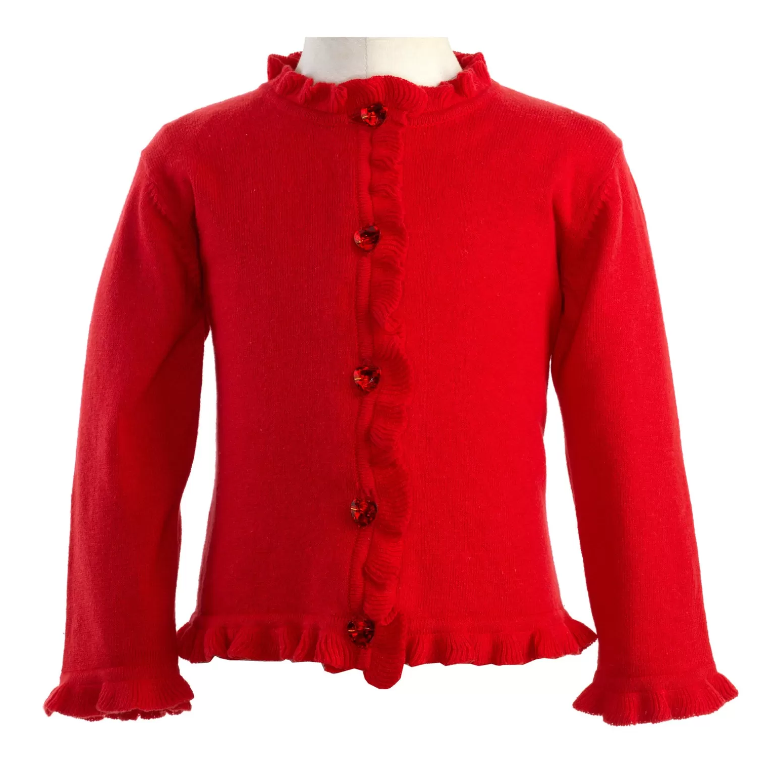 Rachel Riley Red Frill Cardigan | Girl Knitwear, Jackets & Coats