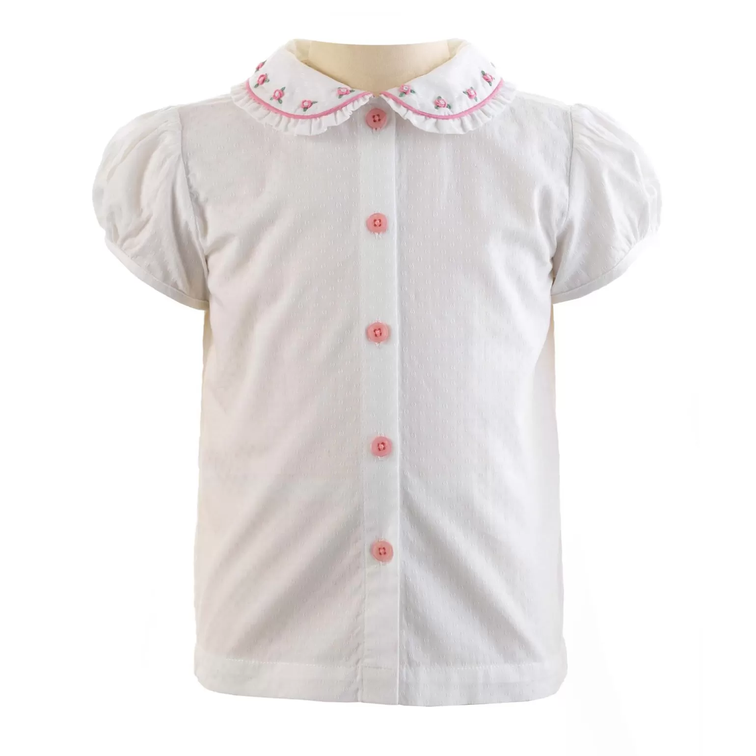 Rachel Riley Rosebud Embroidered Blouse | Girl Tops