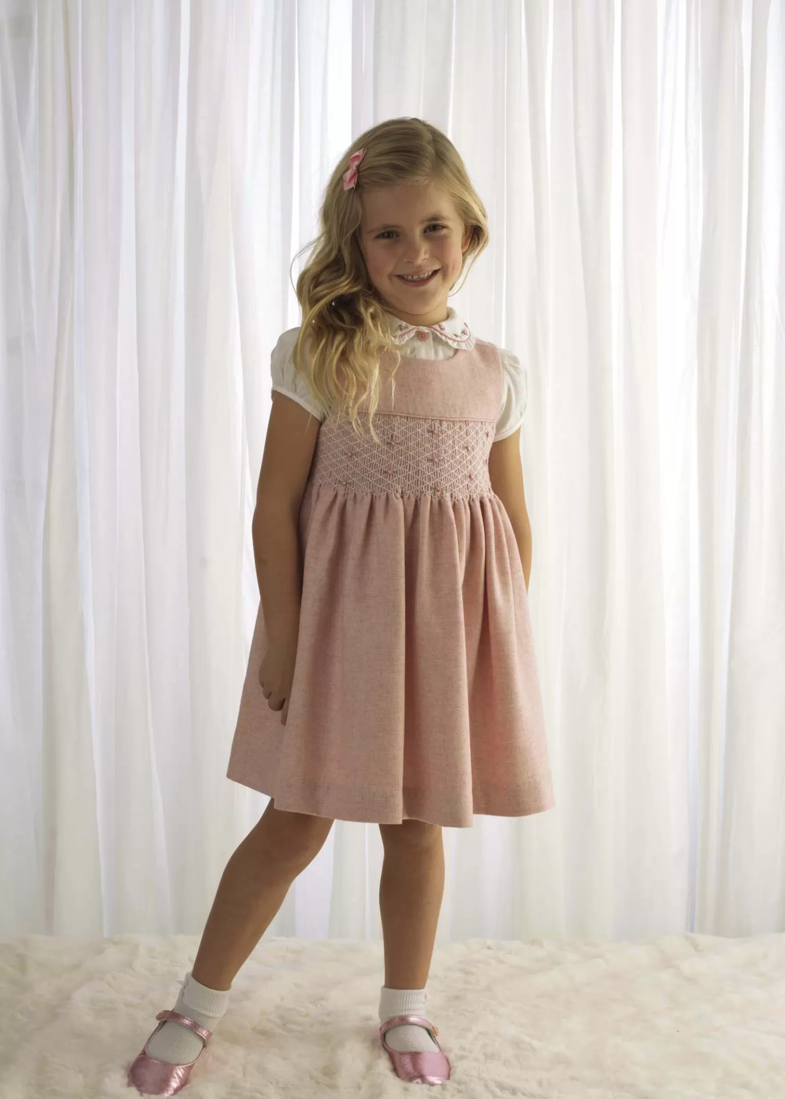 Rachel Riley Rosebud Smocked Pinafore | Girl Dresses