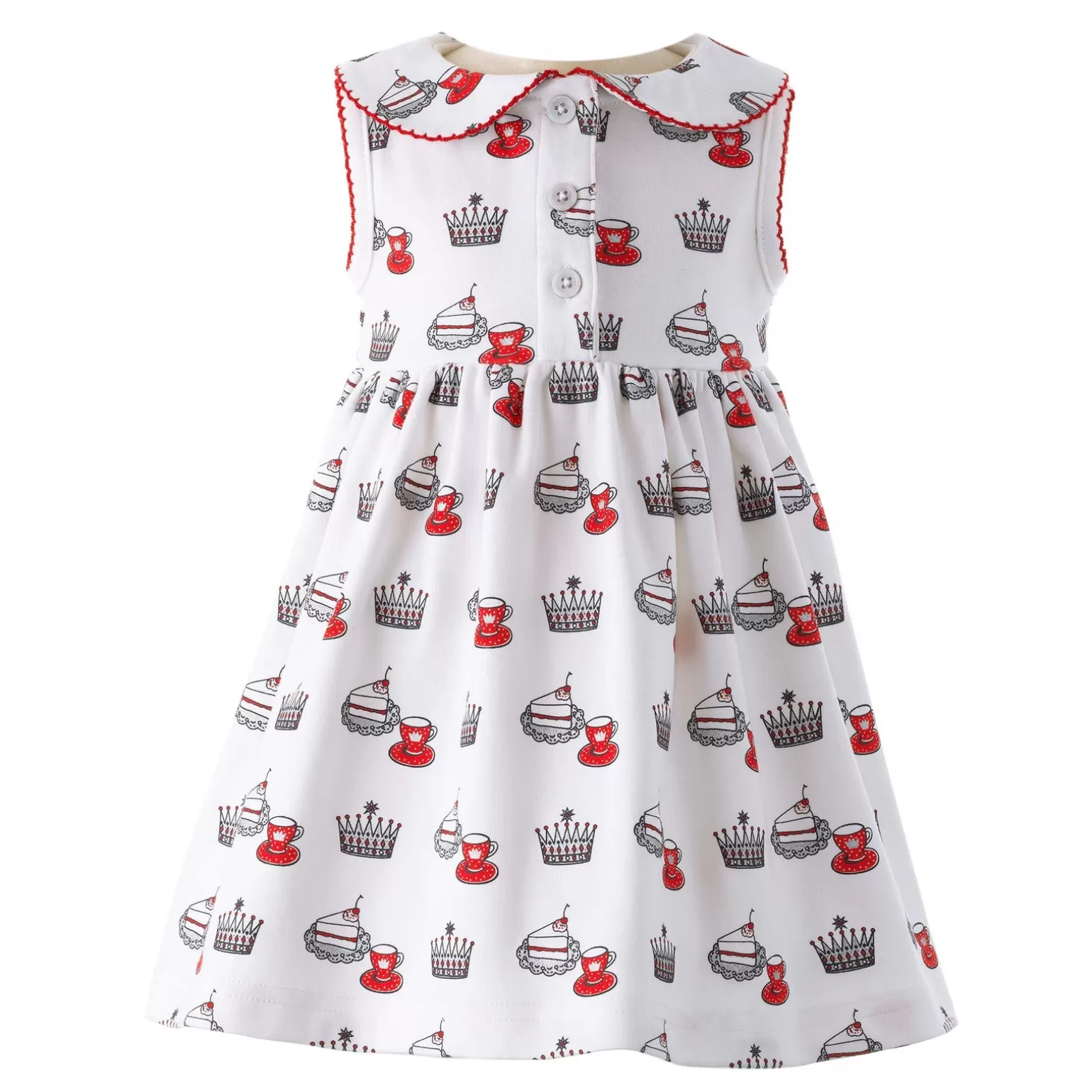 Rachel Riley Royal Tea Party Jersey Dress & Bloomers | Baby Girl Newborn