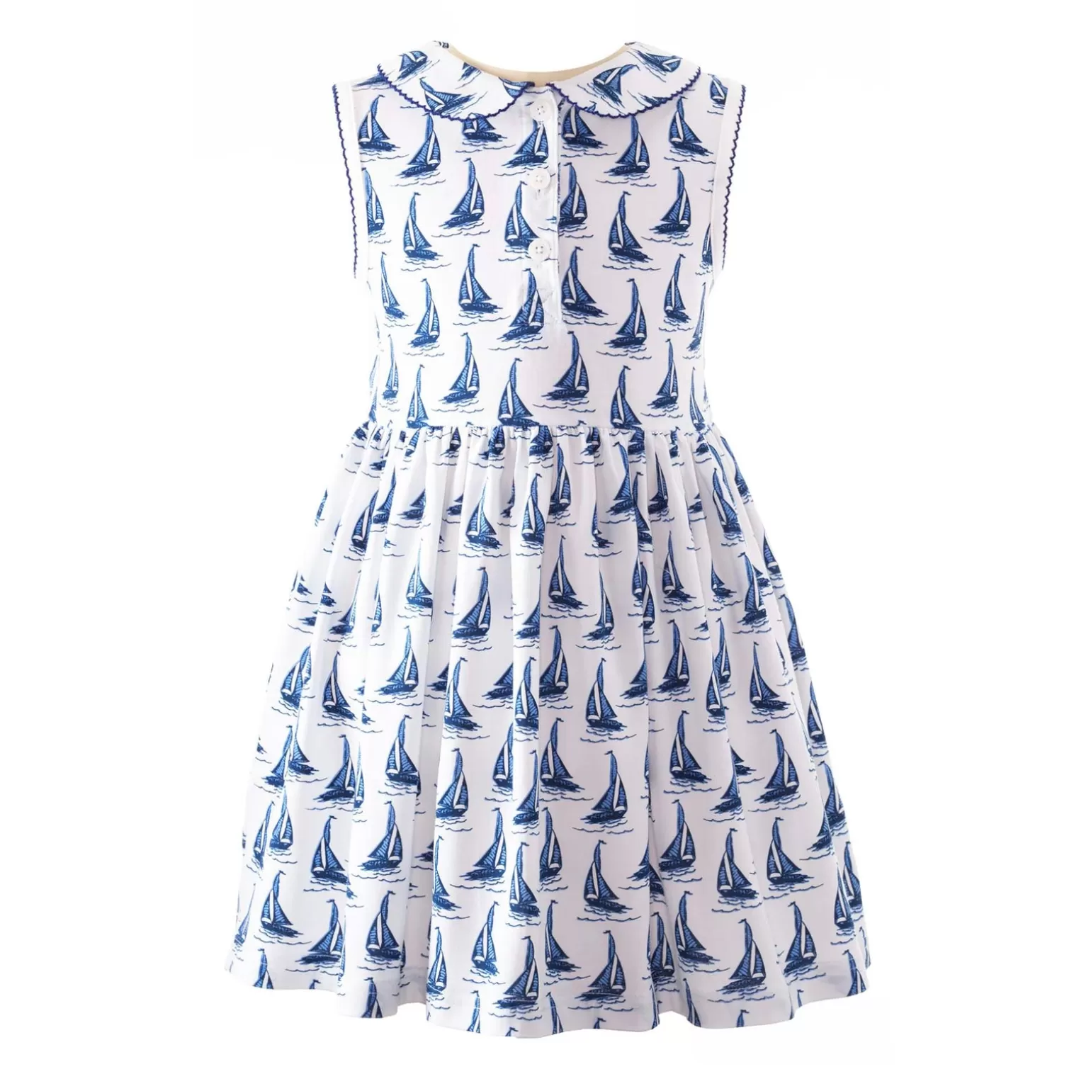 Rachel Riley Sailboat Jersey Dress | Girl Dresses