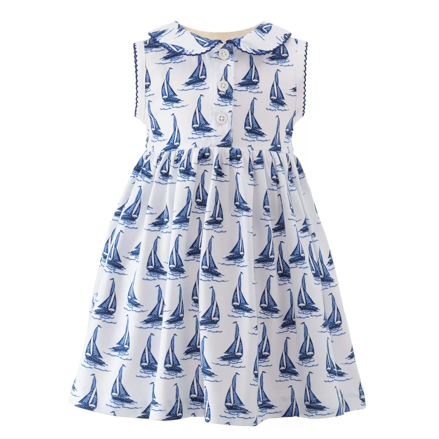 Rachel Riley Sailboat Jersey Dress | Baby Girl Dresses