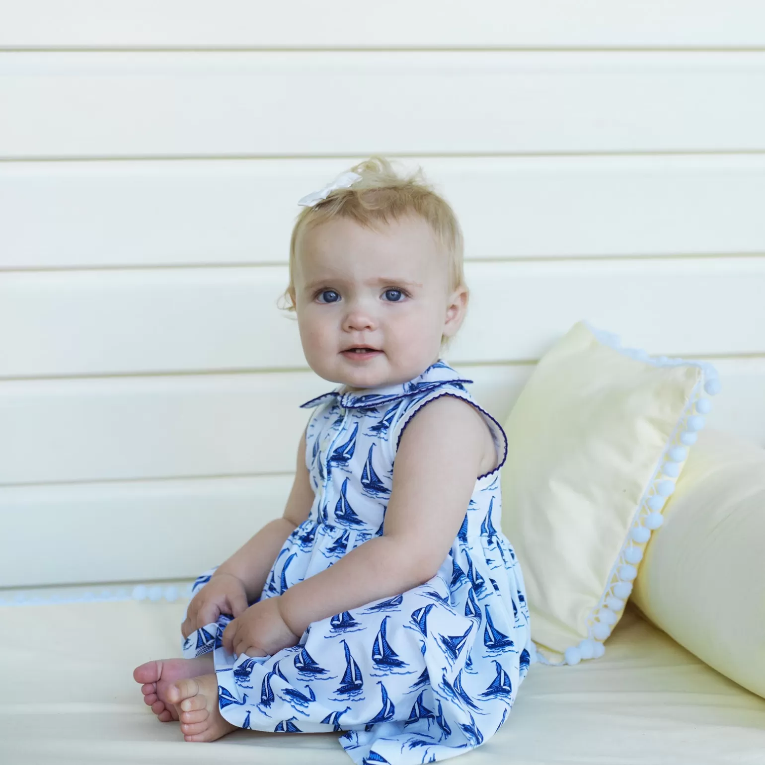 Rachel Riley Sailboat Jersey Dress | Baby Girl Dresses
