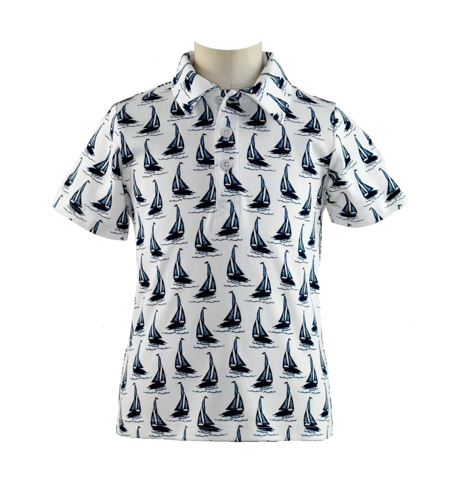 Rachel Riley Sailboat Polo Shirt | Boy Shirts & Tops