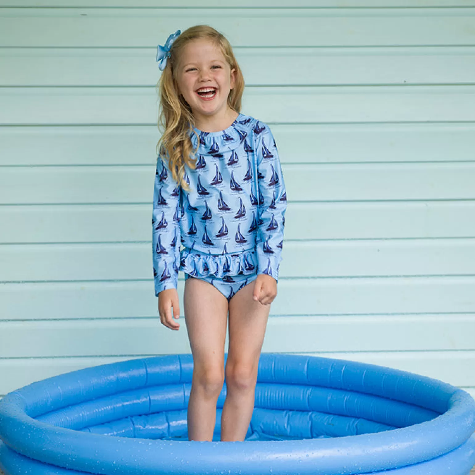 Rachel Riley Sailboat Rash Guard Set | Girl Sets