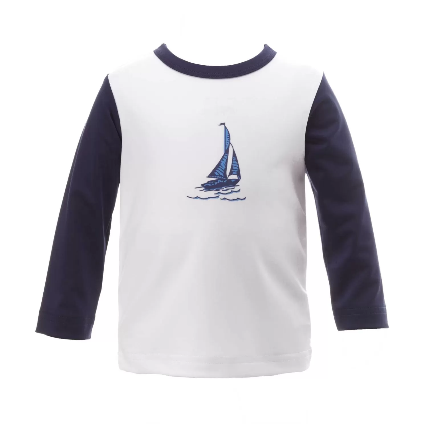 Rachel Riley Sailboat Rash Guard Top | Baby Boy Swimwear
