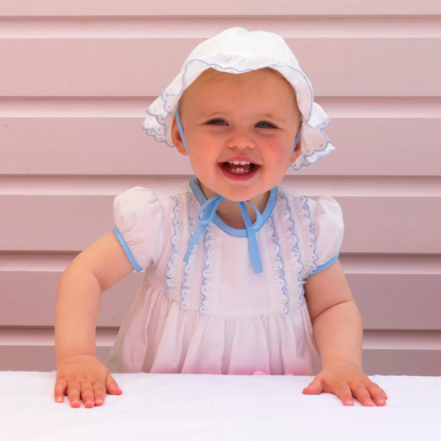 Rachel Riley Scalloped Sunhat | Baby Boy Hats