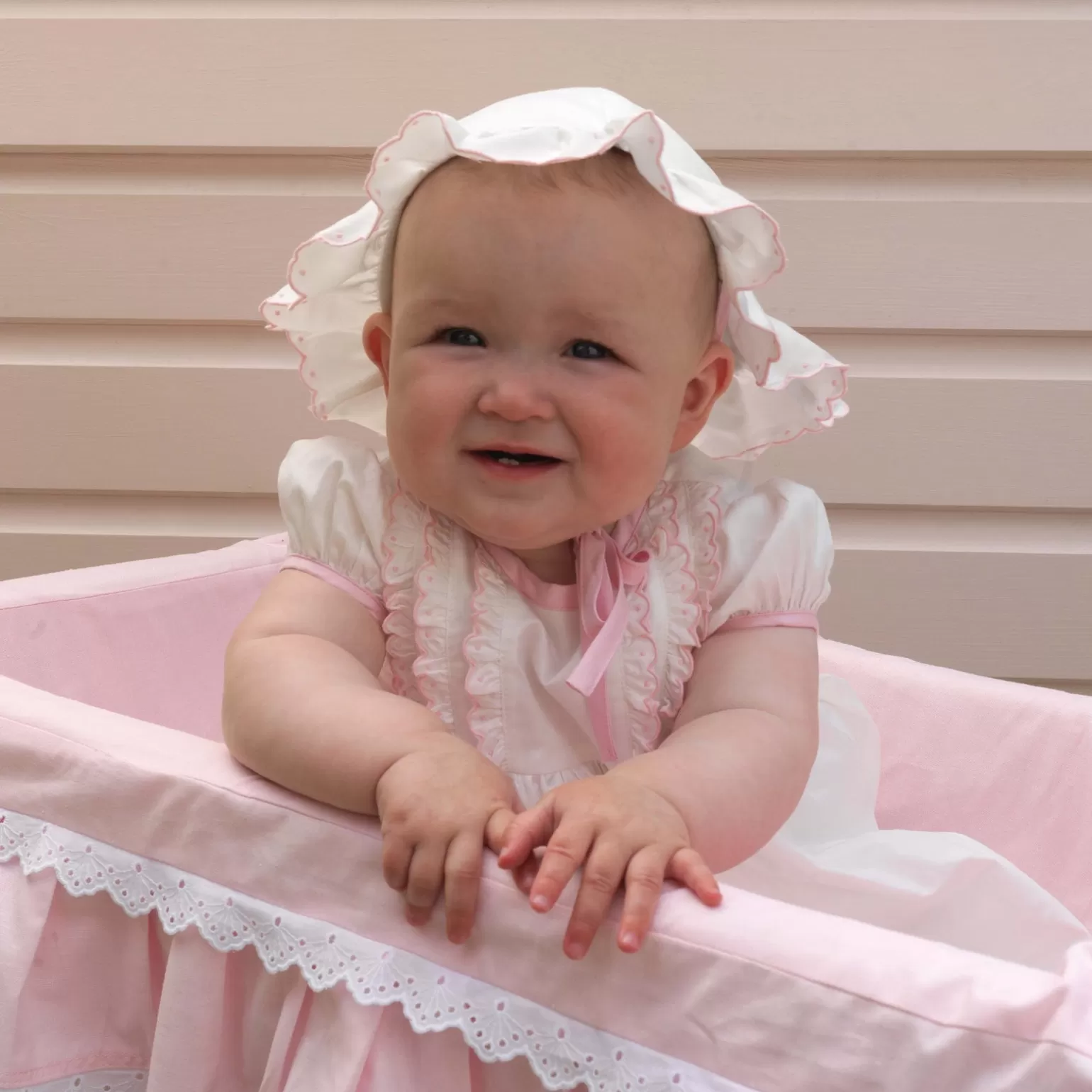 Rachel Riley Scalloped Sunhat | Baby Girl Newborn