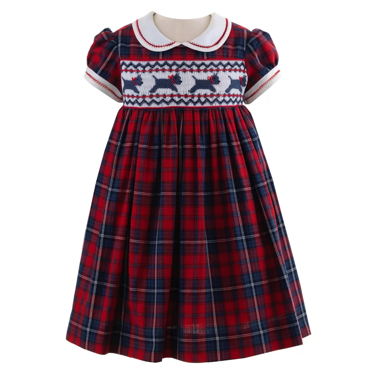 Rachel Riley Scottie Dog Smocked Dress & Bloomers | Baby Girl Dresses