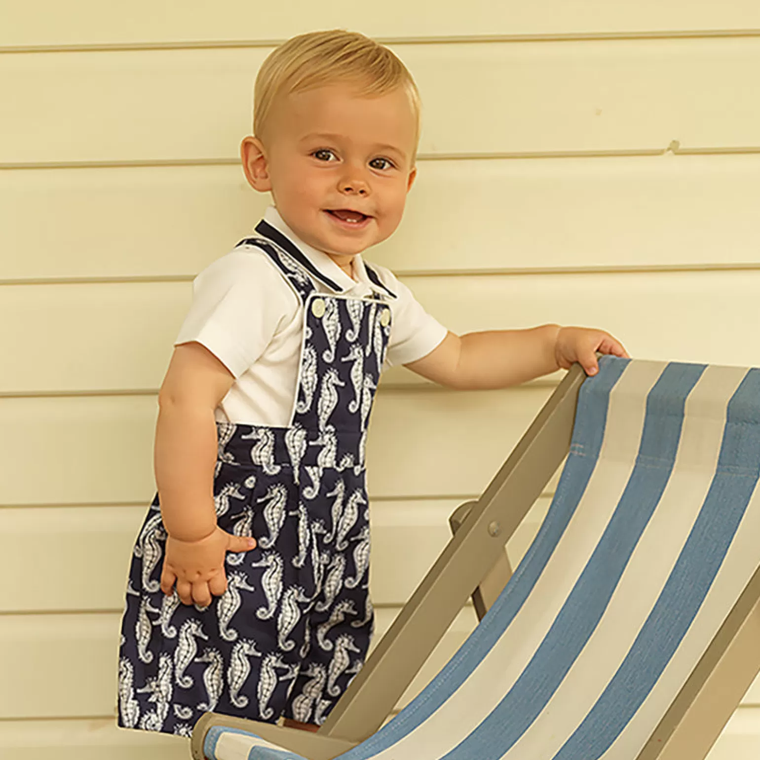 Rachel Riley Seahorse Dungarees | Baby Boy Dungarees