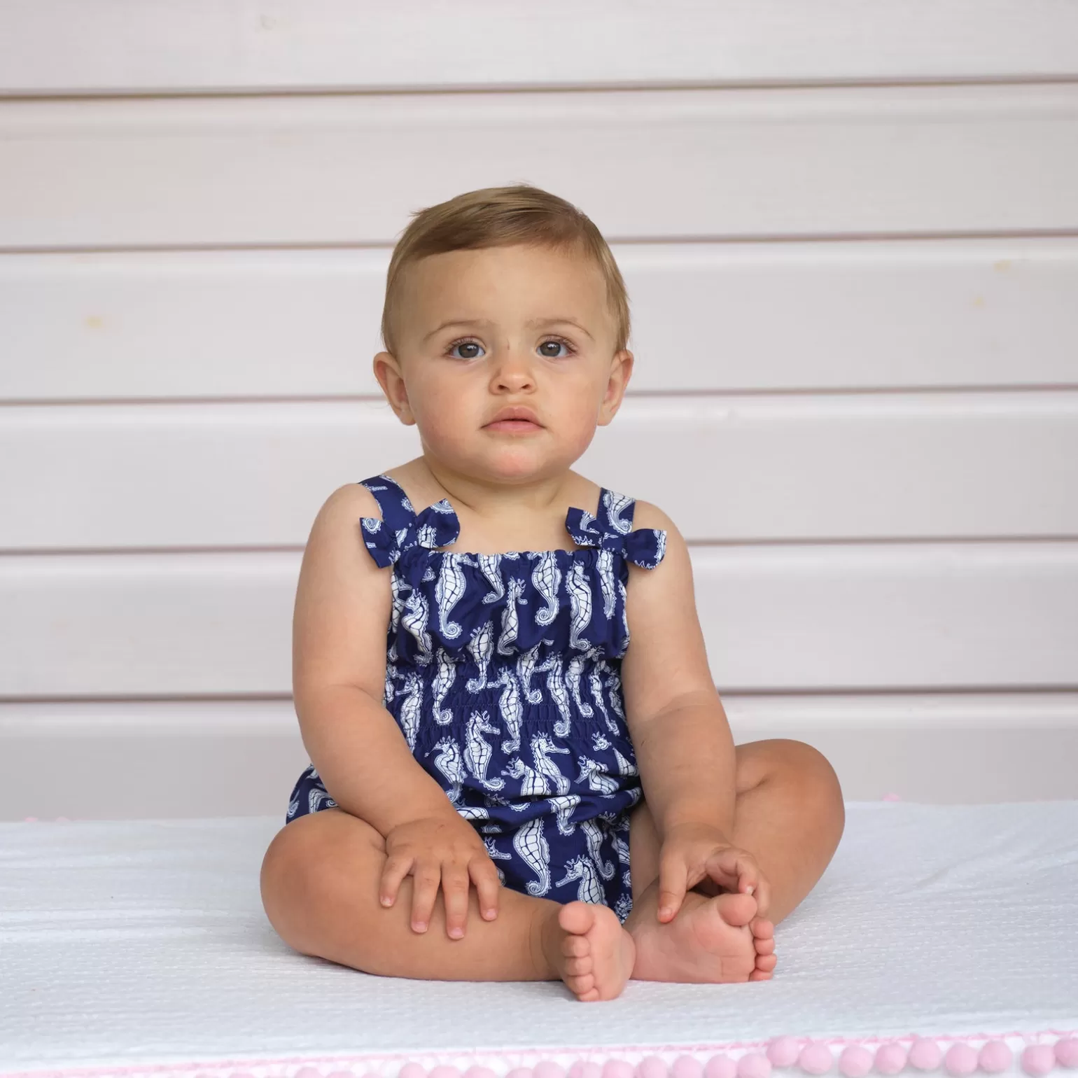 Rachel Riley Seahorse Swim Bubble | Baby Girl Swimwear