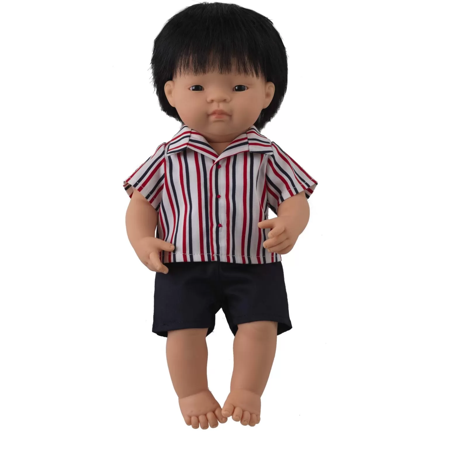 Rachel Riley Simon' Boy Doll & Stripe Shirt & Short Set | Multicultural Dolls