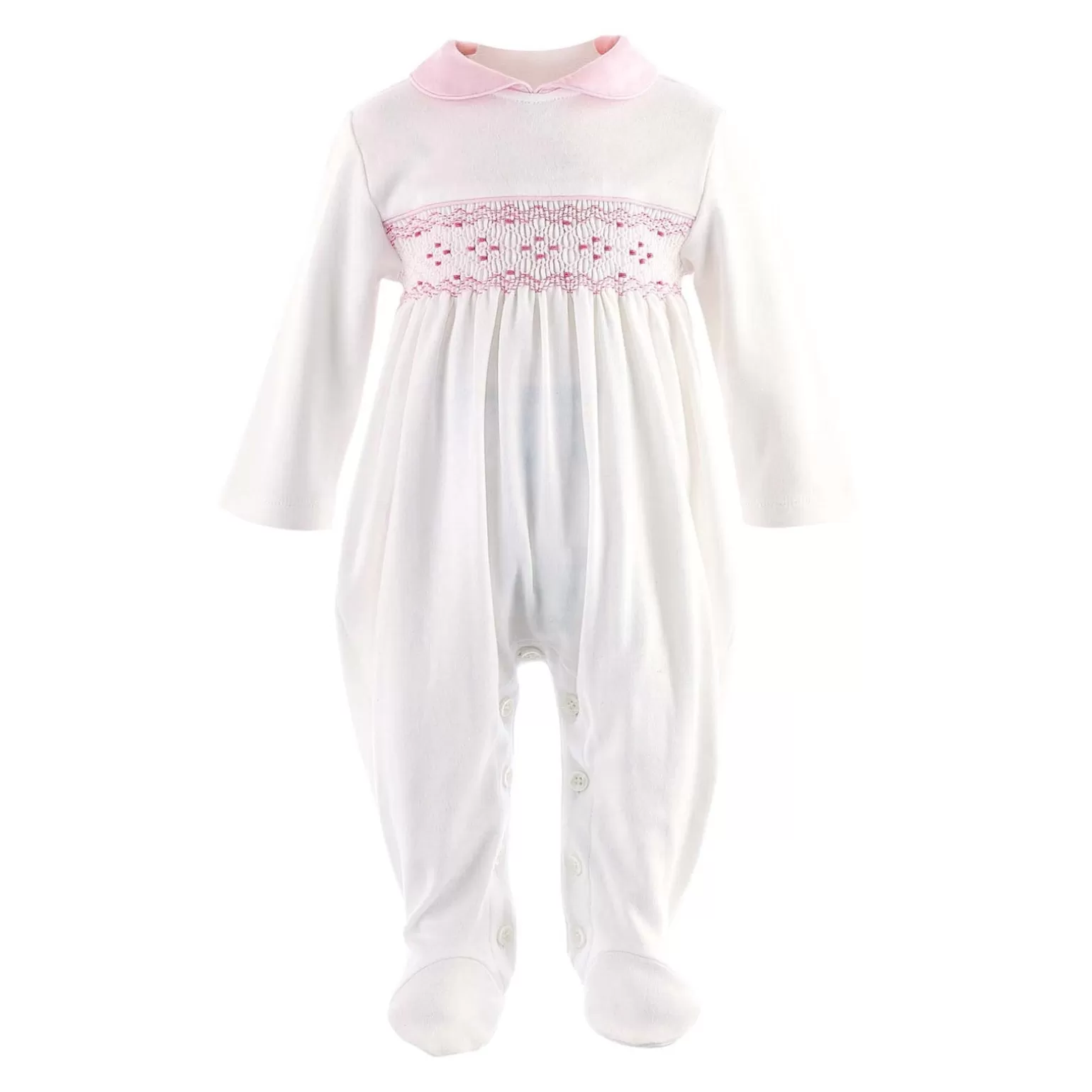 Rachel Riley Smocked Babygro | Baby Girl Newborn