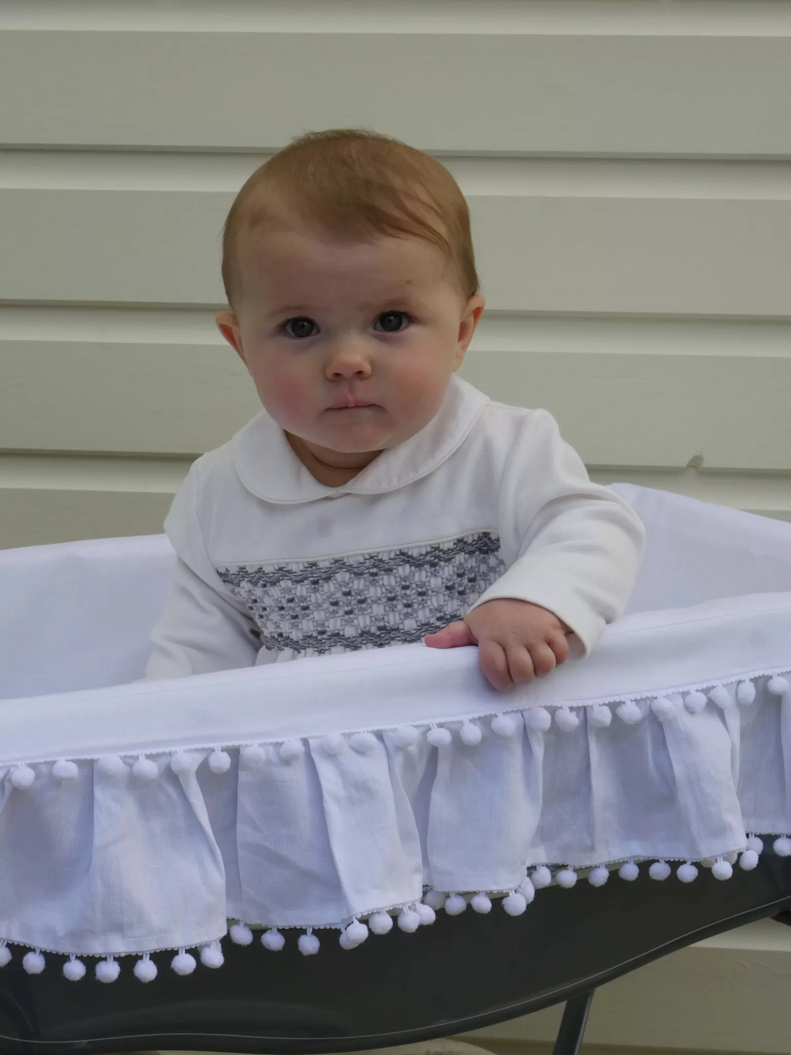 Rachel Riley Smocked Babygro | Baby Boy Newborn