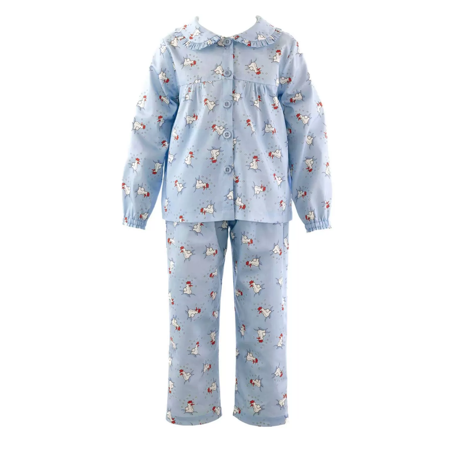 Rachel Riley Snowman Flannel Babydoll Pyjamas | Girl Pyjamas & Nightdresses