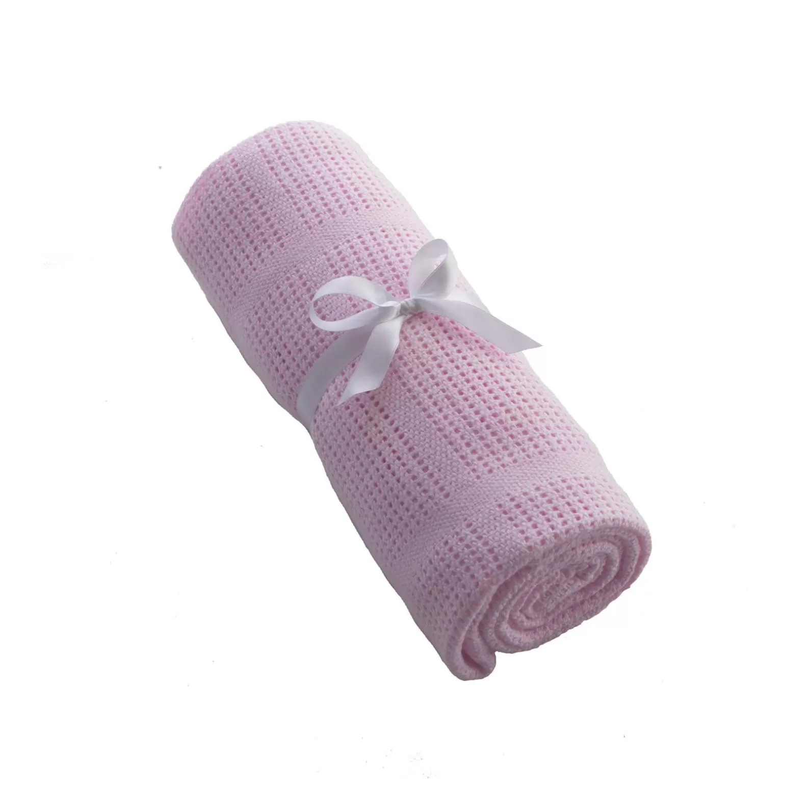 Rachel Riley Soft Cotton Cellular Pram Blanket | Baby Girl Bibs & Muslins