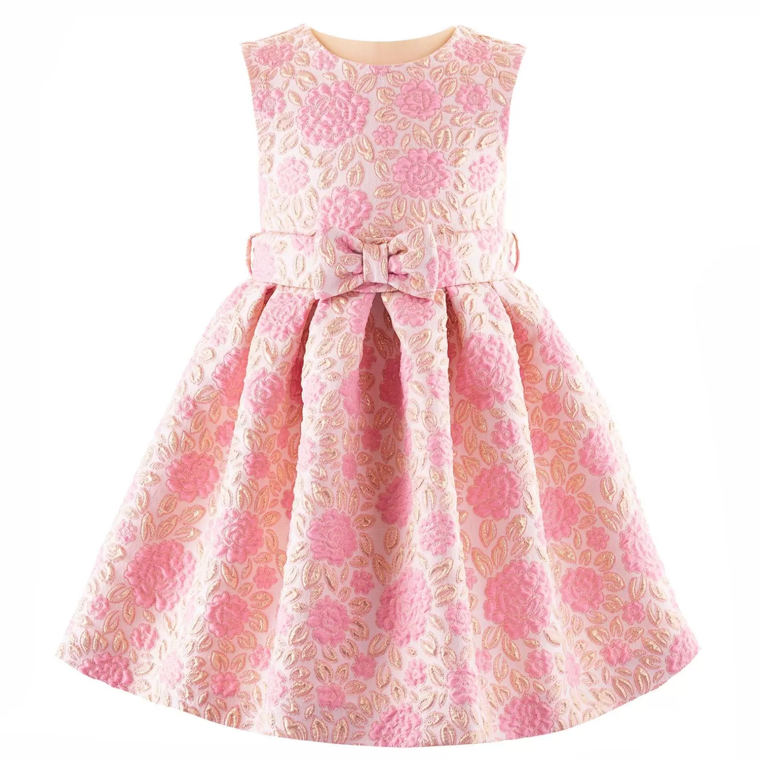 Rachel Riley Sparkle Floral Bow Damask Dress | Girl Dresses