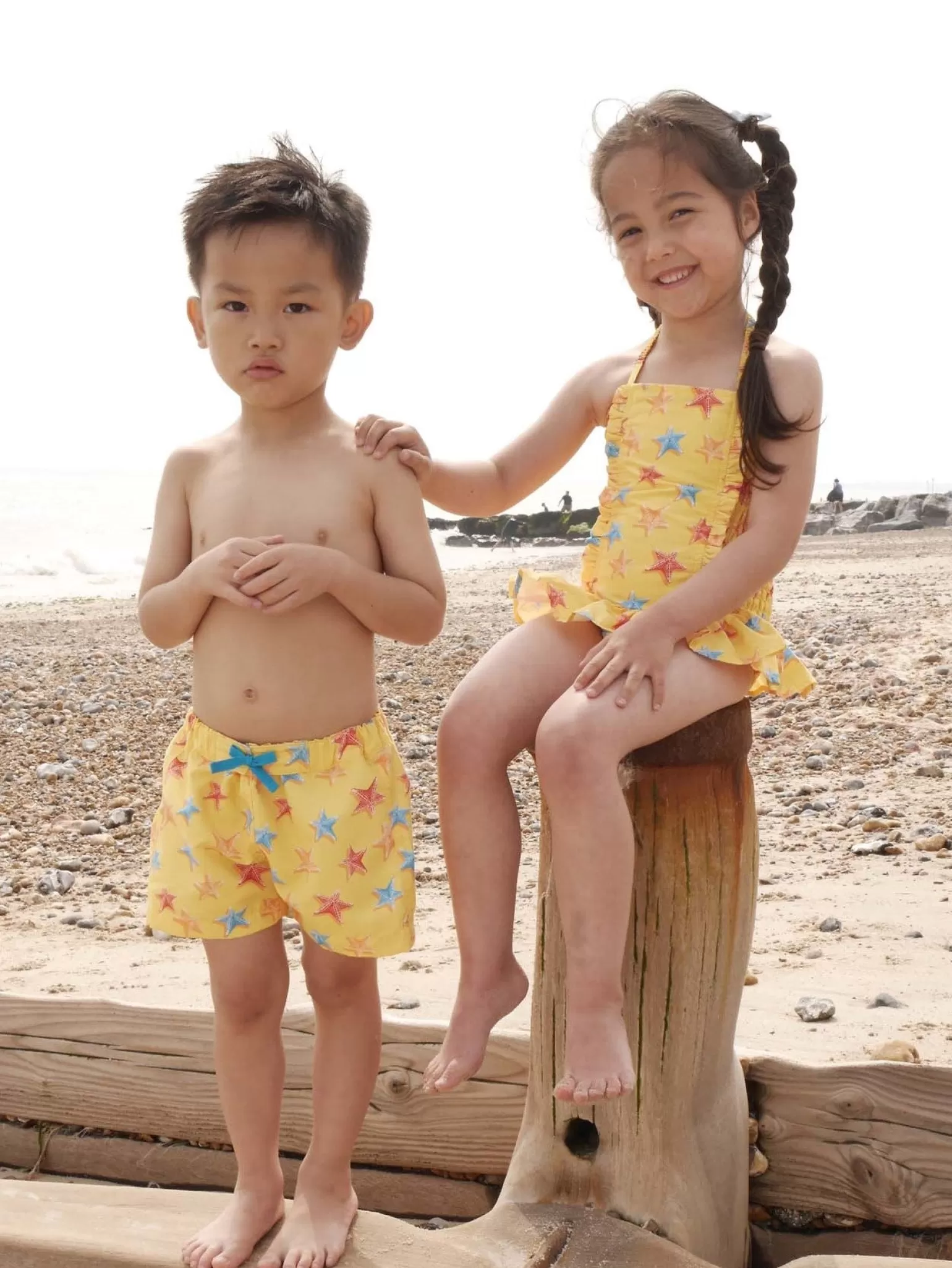 Rachel Riley Starfish Ruched Swimsuit | Girl Swim