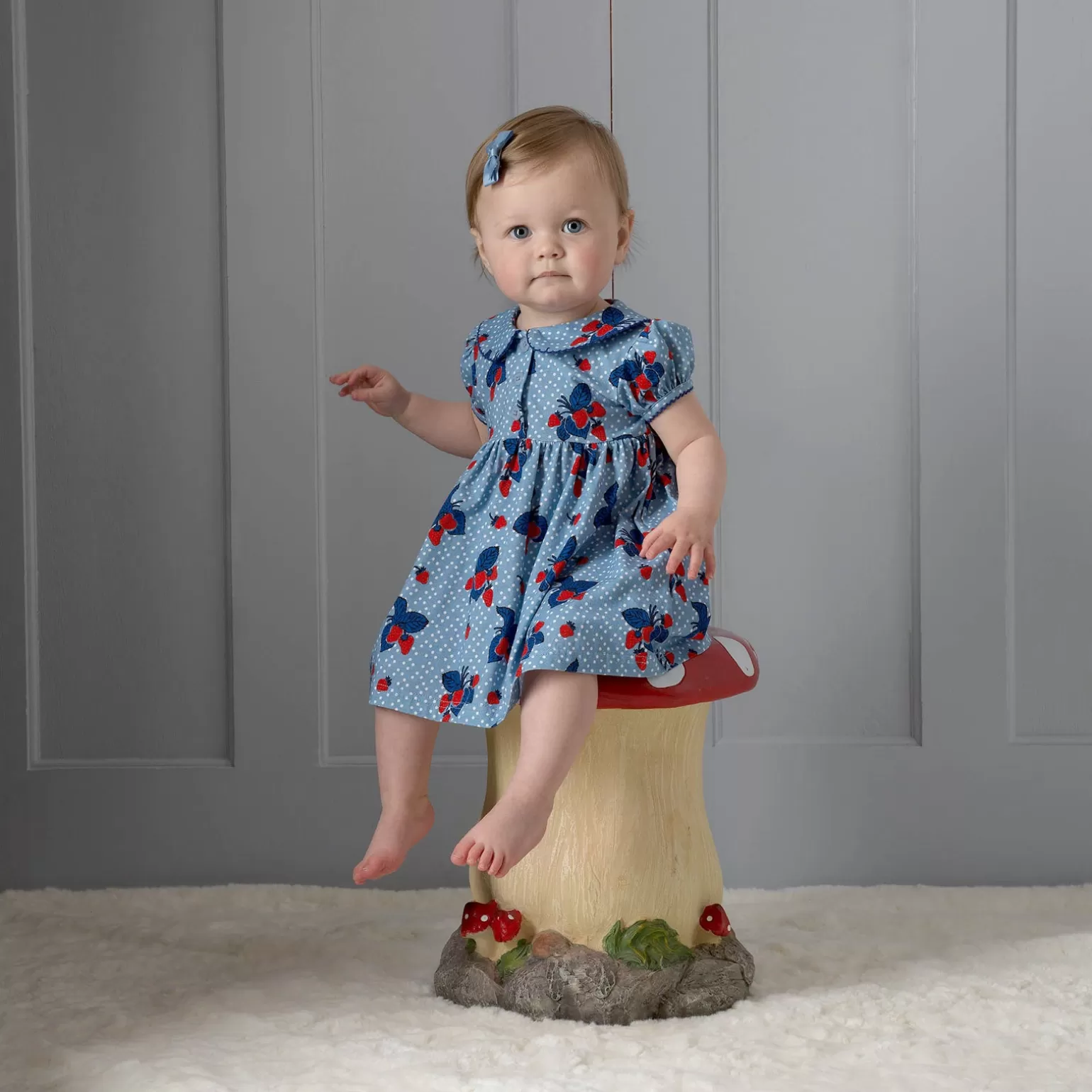 Rachel Riley Strawberry Jersey Dress | Baby Girl Dresses