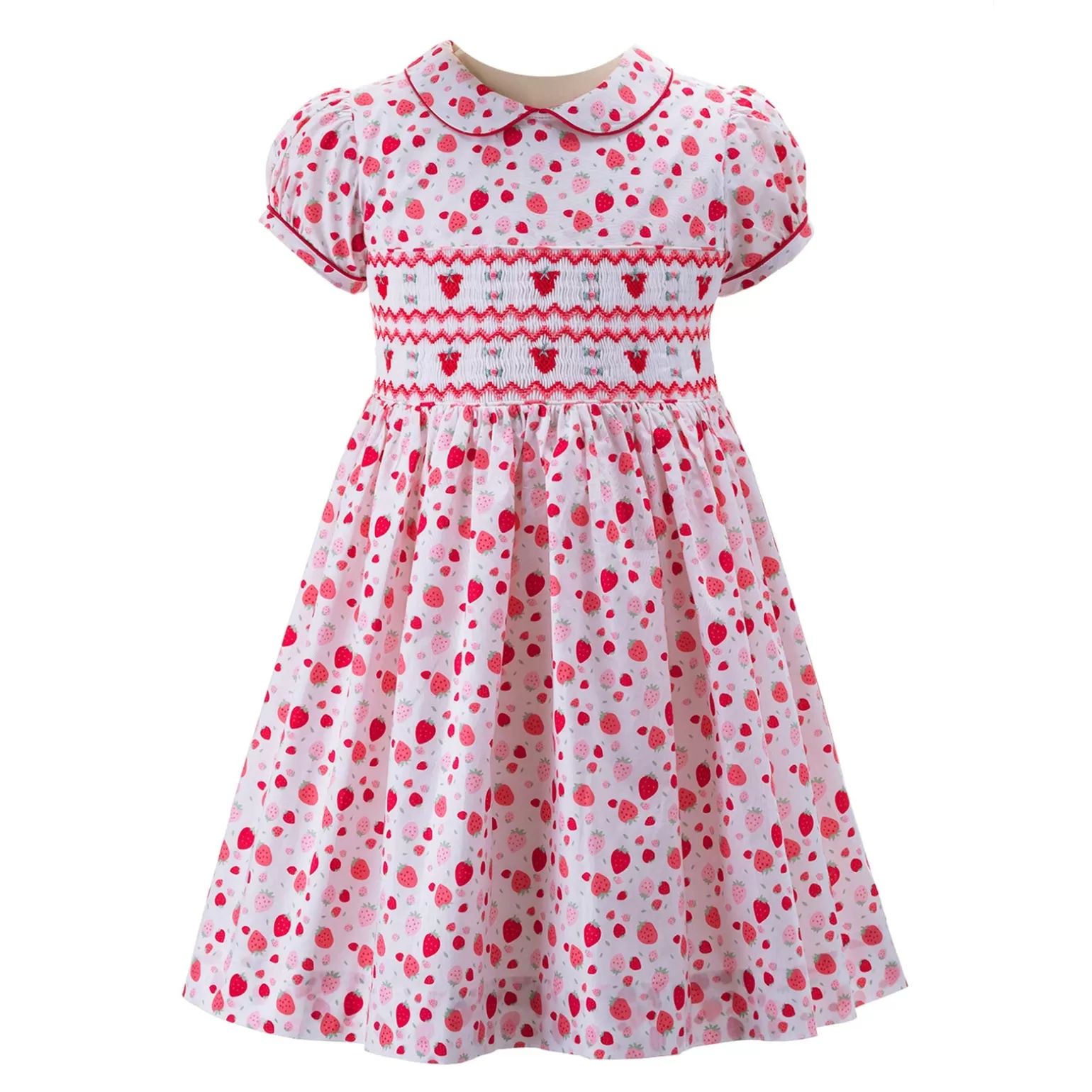 Rachel Riley Strawberry Smocked Dress | Girl Dresses