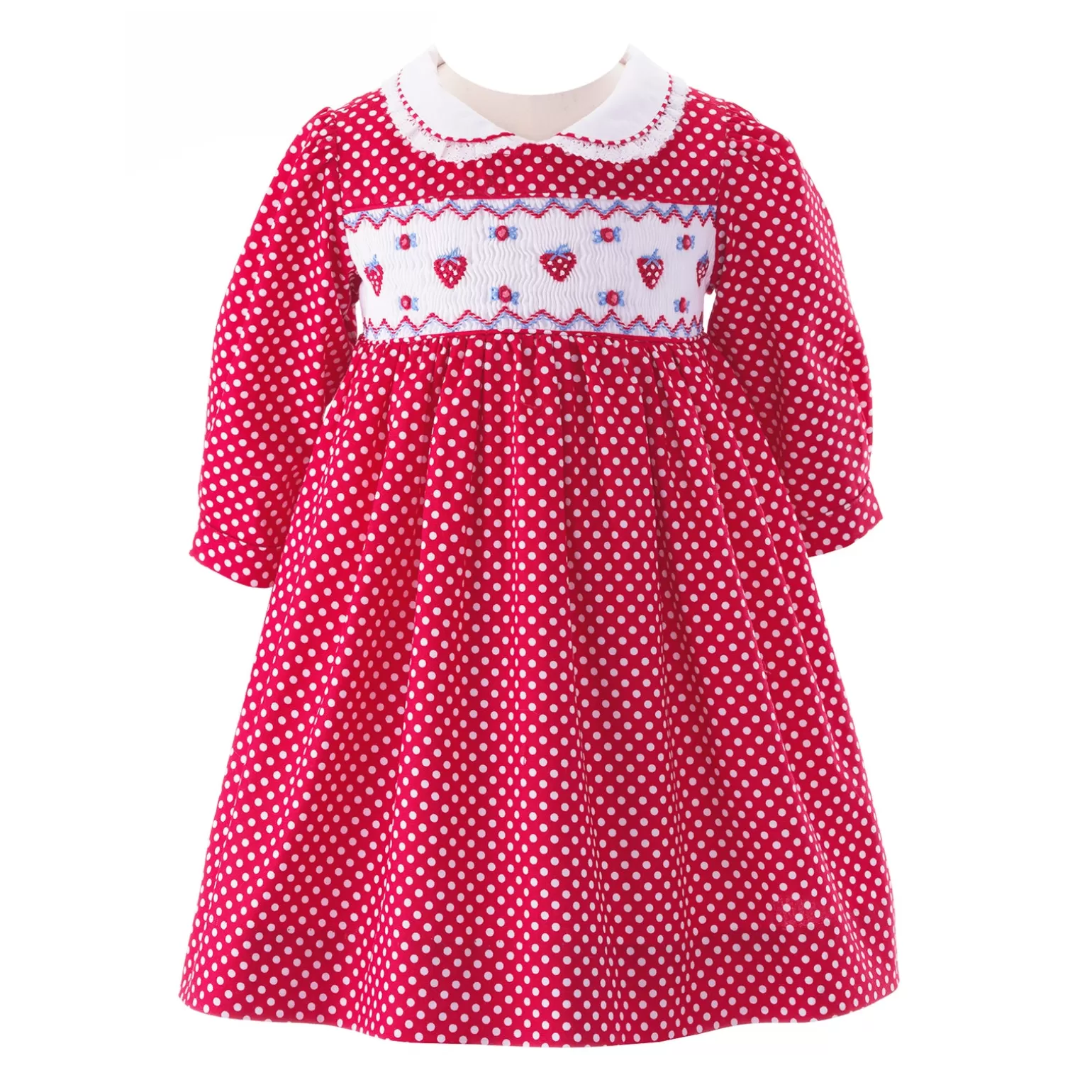 Rachel Riley Strawberry Smocked Dress & Bloomers | Baby Girl Dresses