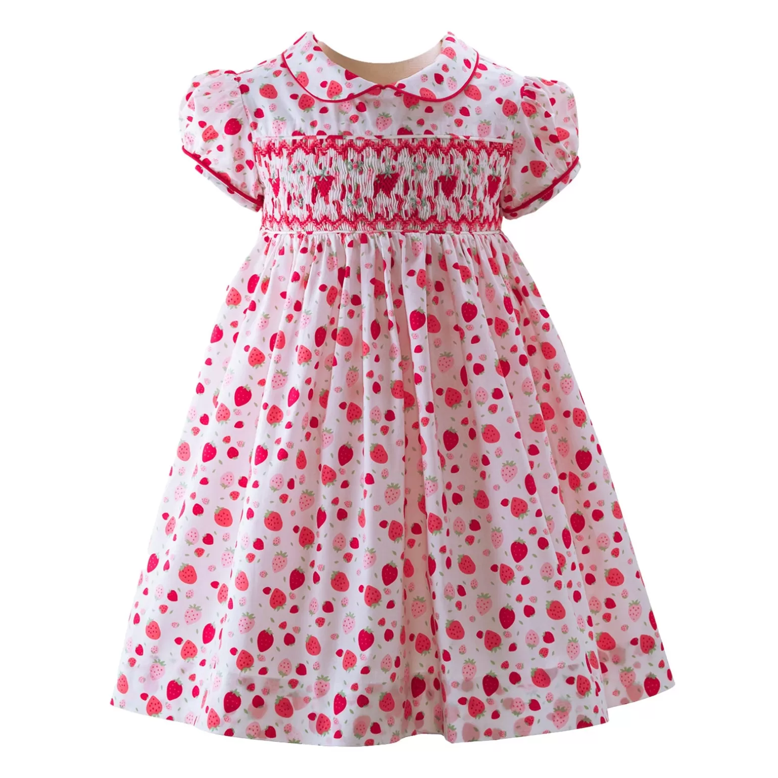 Rachel Riley Strawberry Smocked Dress & Bloomers | Baby Girl Dresses