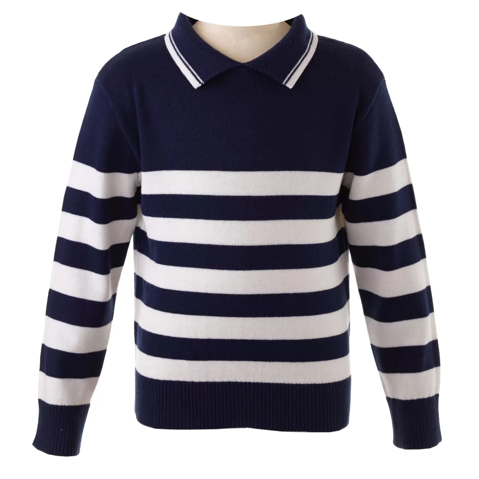 Rachel Riley Striped Collared Sweater | Boy Knitwear, Jackets & Coats