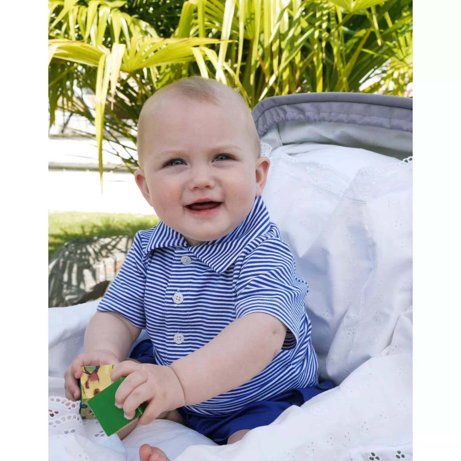 Rachel Riley Striped Jersey Polo | Baby Boy Sets & Outfits