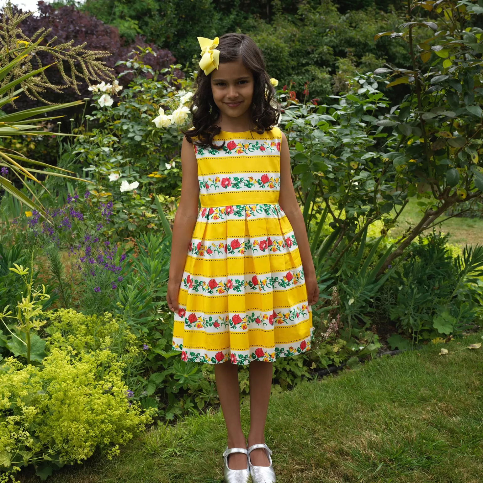 Rachel Riley Striped Rose Dress | Girl Dresses