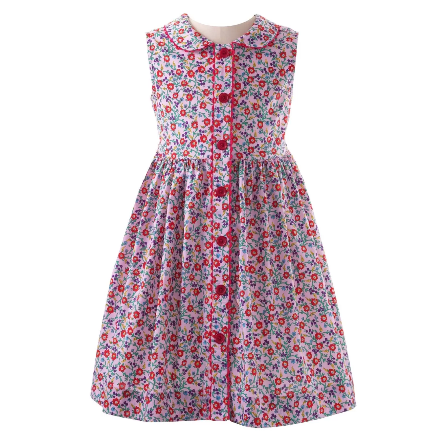 Rachel Riley Summer Floral Button-Front Dress | Girl Dresses