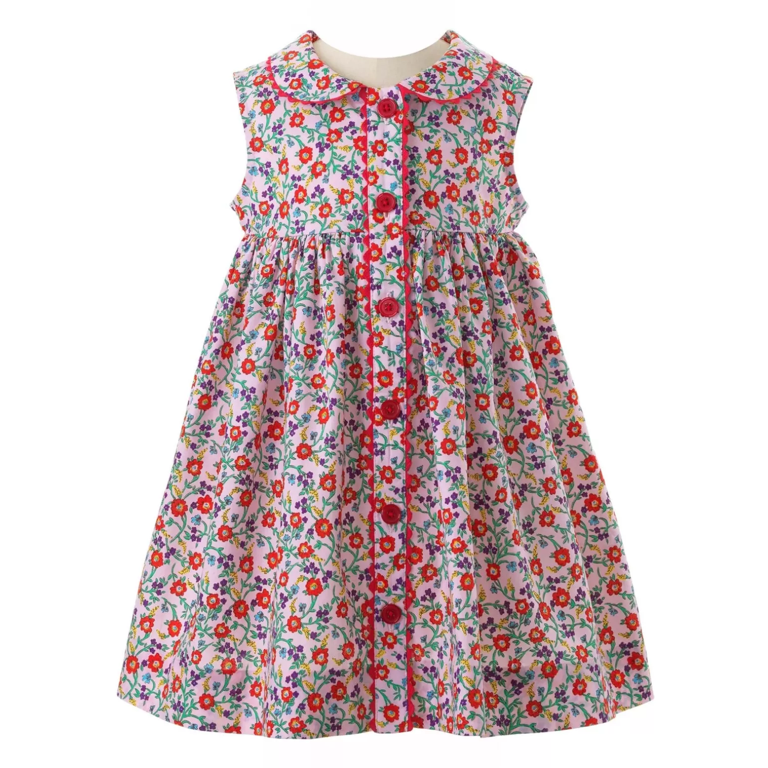 Rachel Riley Summer Floral Button-Front Dress & Bloomers | Baby Girl Dresses