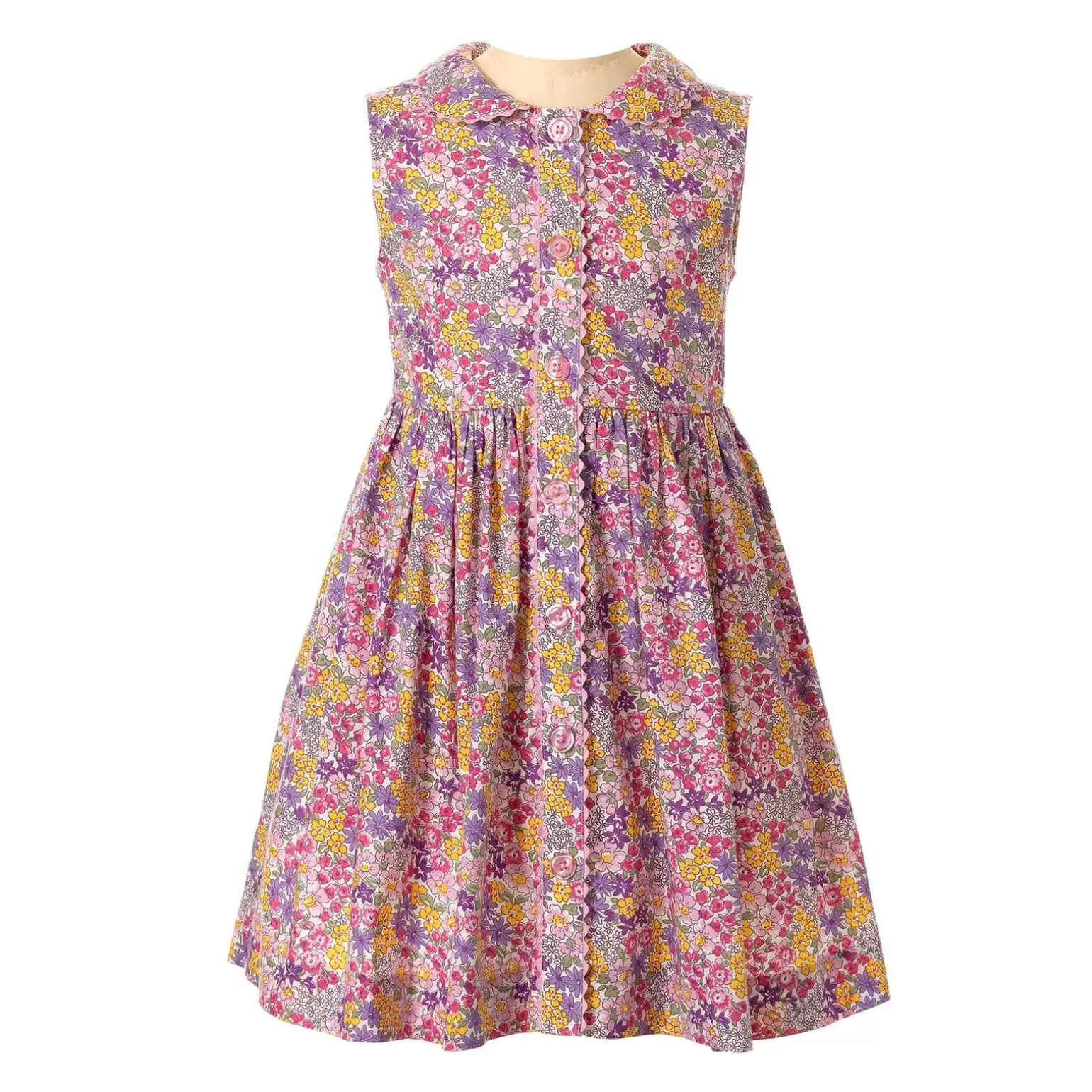 Rachel Riley Summer Garden Button-Front Dress | Girl Dresses