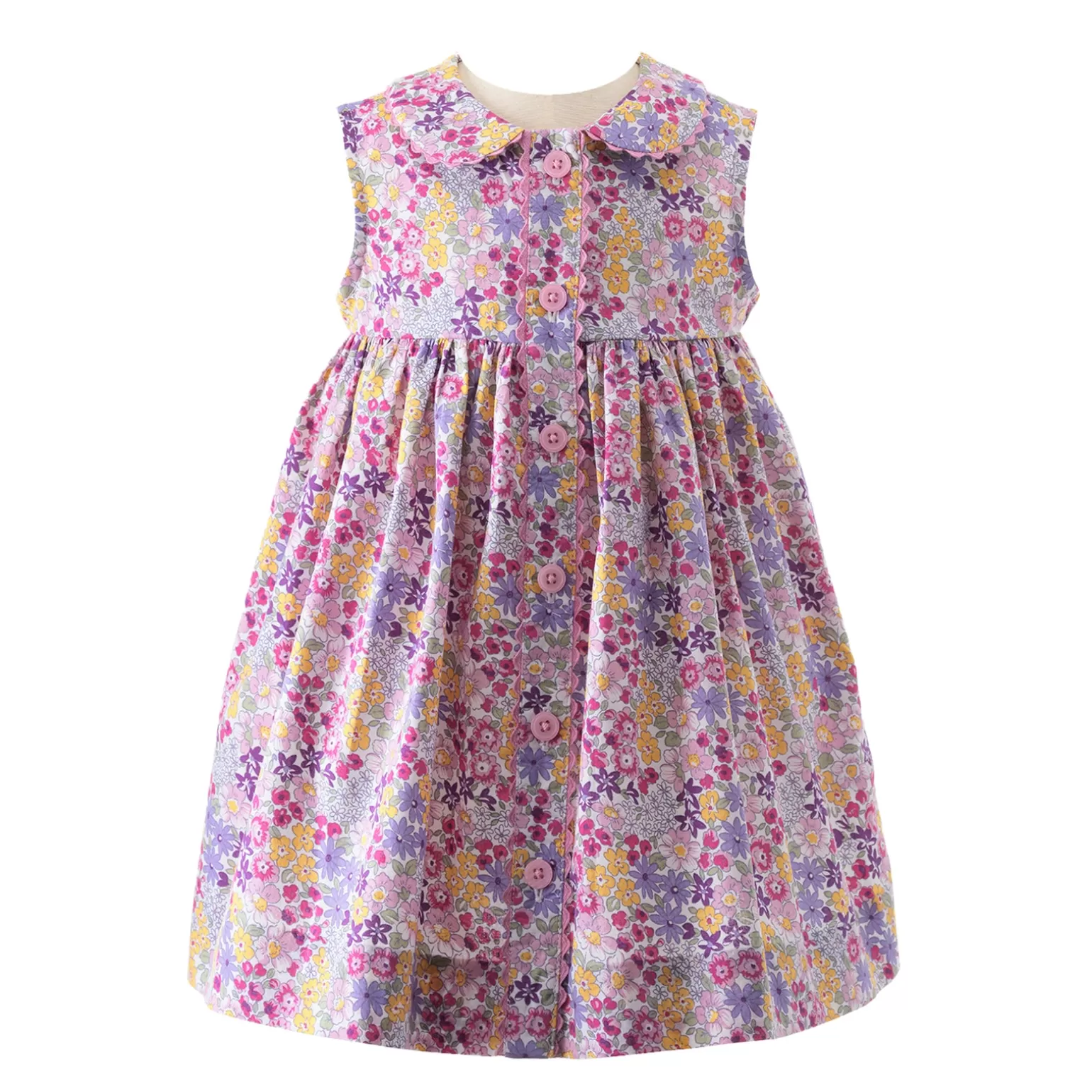 Rachel Riley Summer Garden Button-Front Dress & Bloomers | Baby Girl Dresses