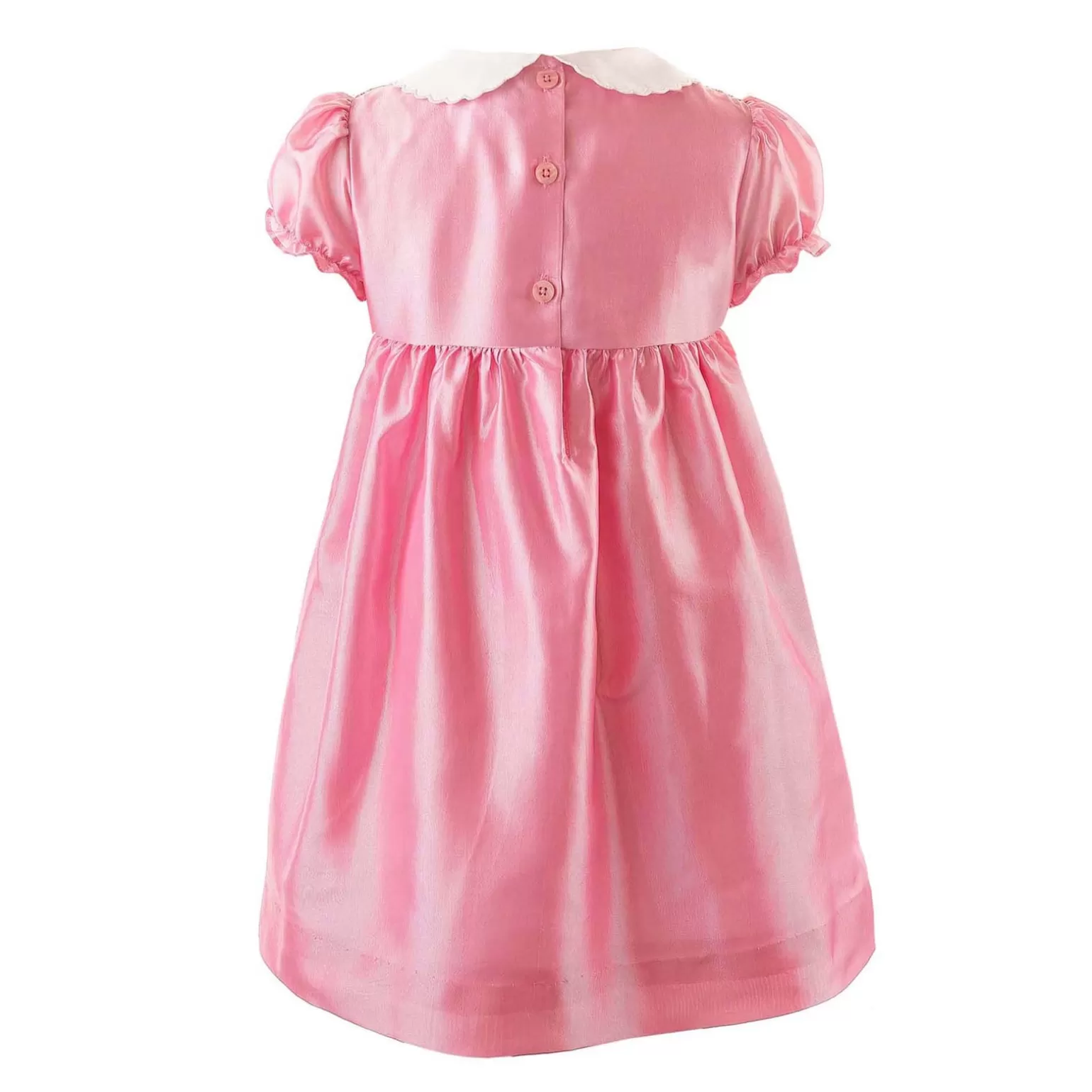Rachel Riley Taffeta Rosebud Smocked Dress | Baby Girl Dresses