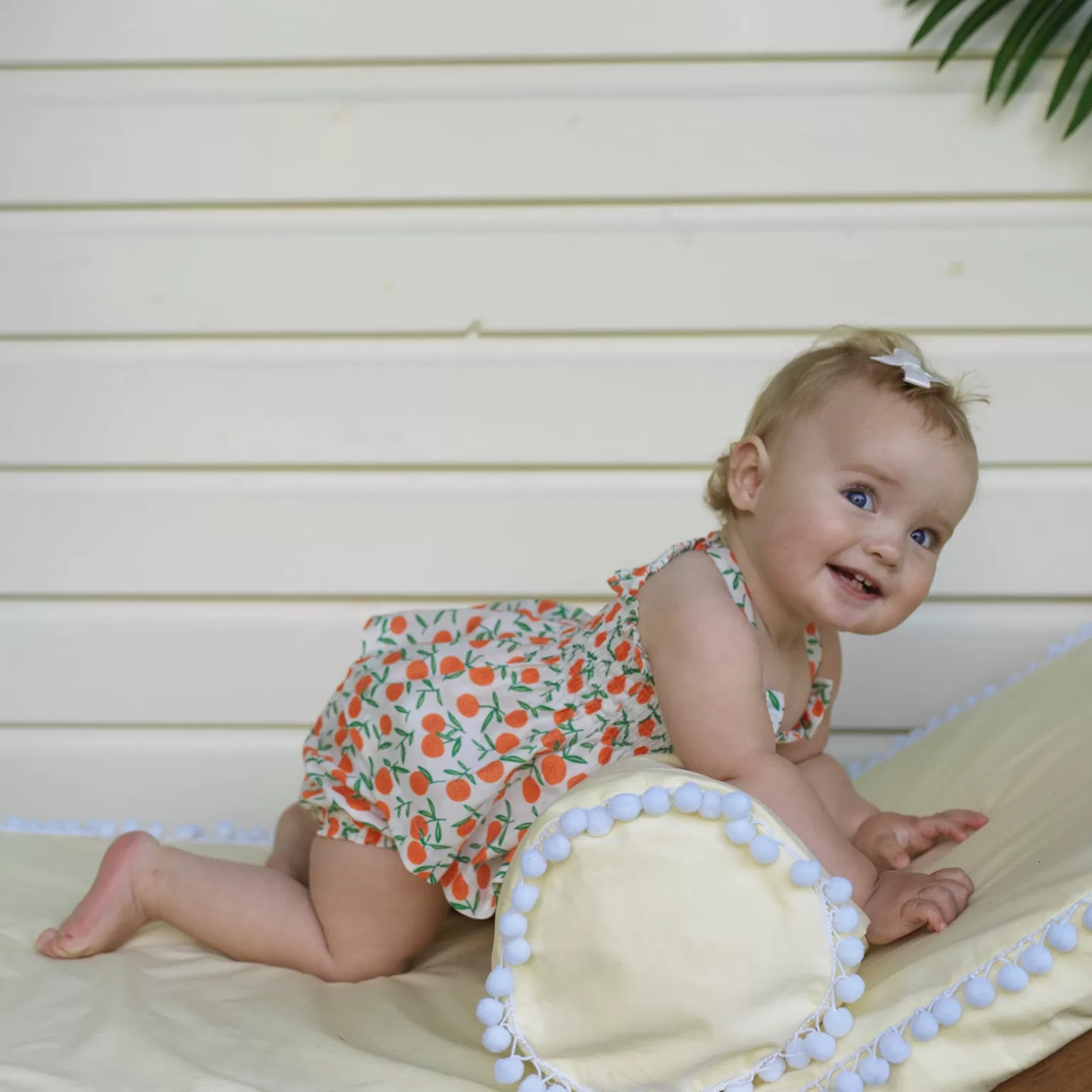 Rachel Riley Tangerine Ruched Top & Shorts Set | Baby Girl Sets & Outfits