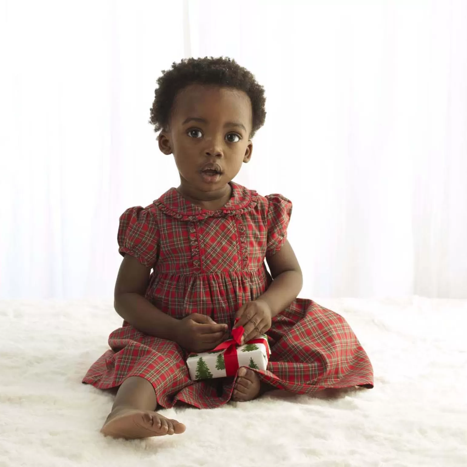 Rachel Riley Tartan Frill Dress & Bloomers | Baby Girl Dresses