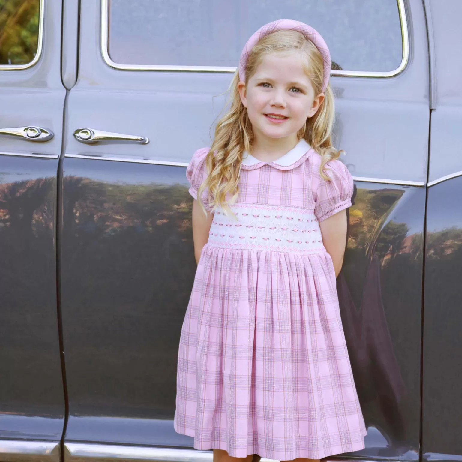 Rachel Riley Tartan Smocked Dress | Girl Dresses