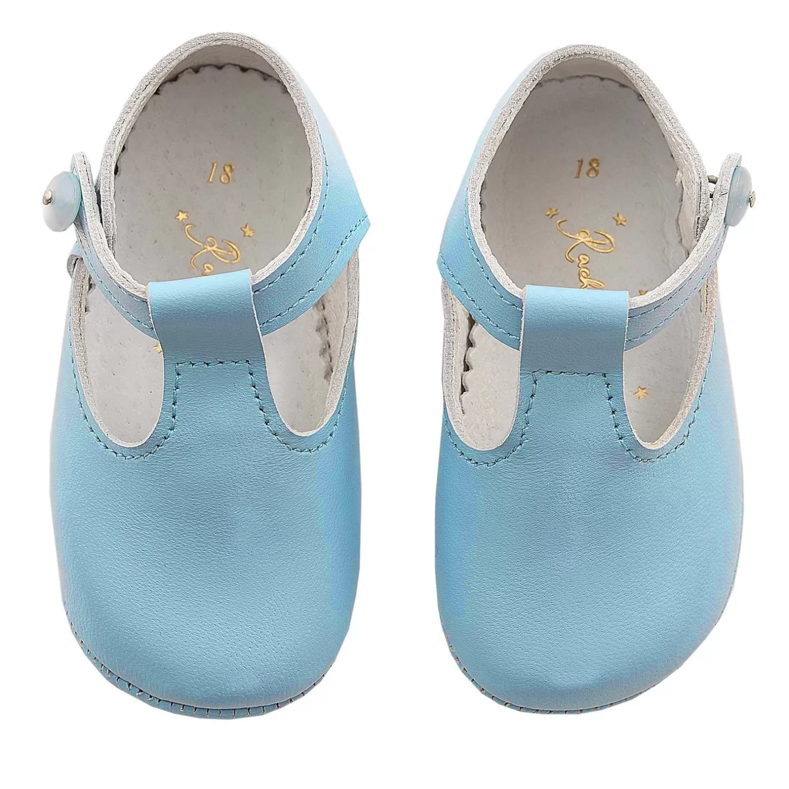 Rachel Riley T-Bars, Pale Blue | Baby Boy Shoe