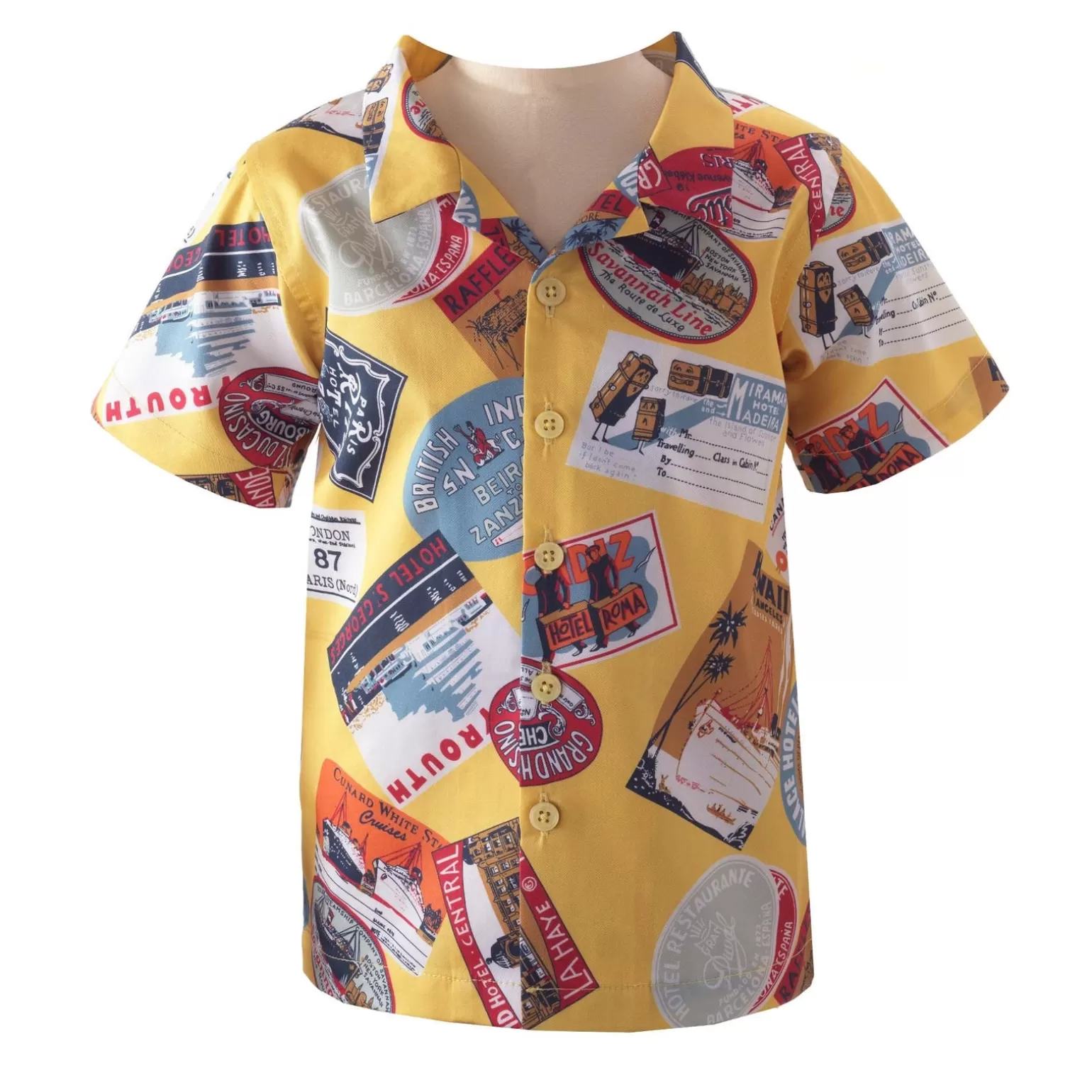 Rachel Riley Travel Stamp Shirt | Boy Shirts & Tops