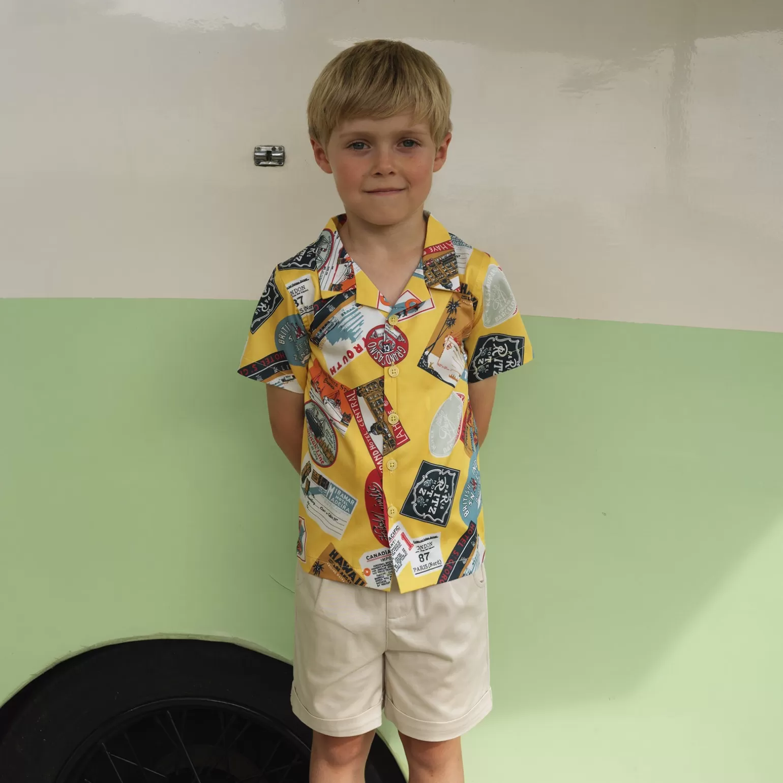 Rachel Riley Travel Stamp Shirt | Boy Shirts & Tops