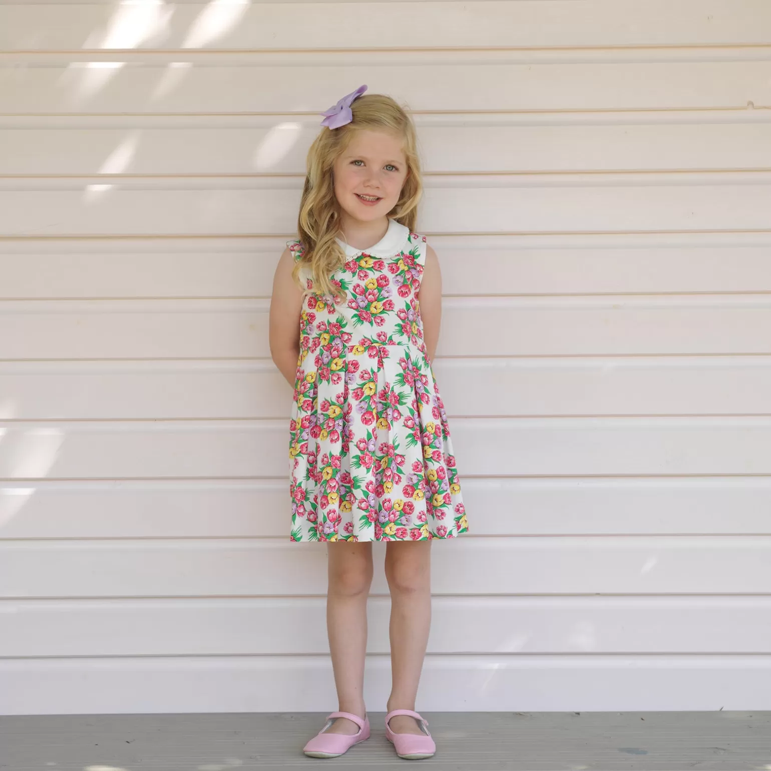 Rachel Riley Tulip Bouquet Jersey Dress | Girl Dresses
