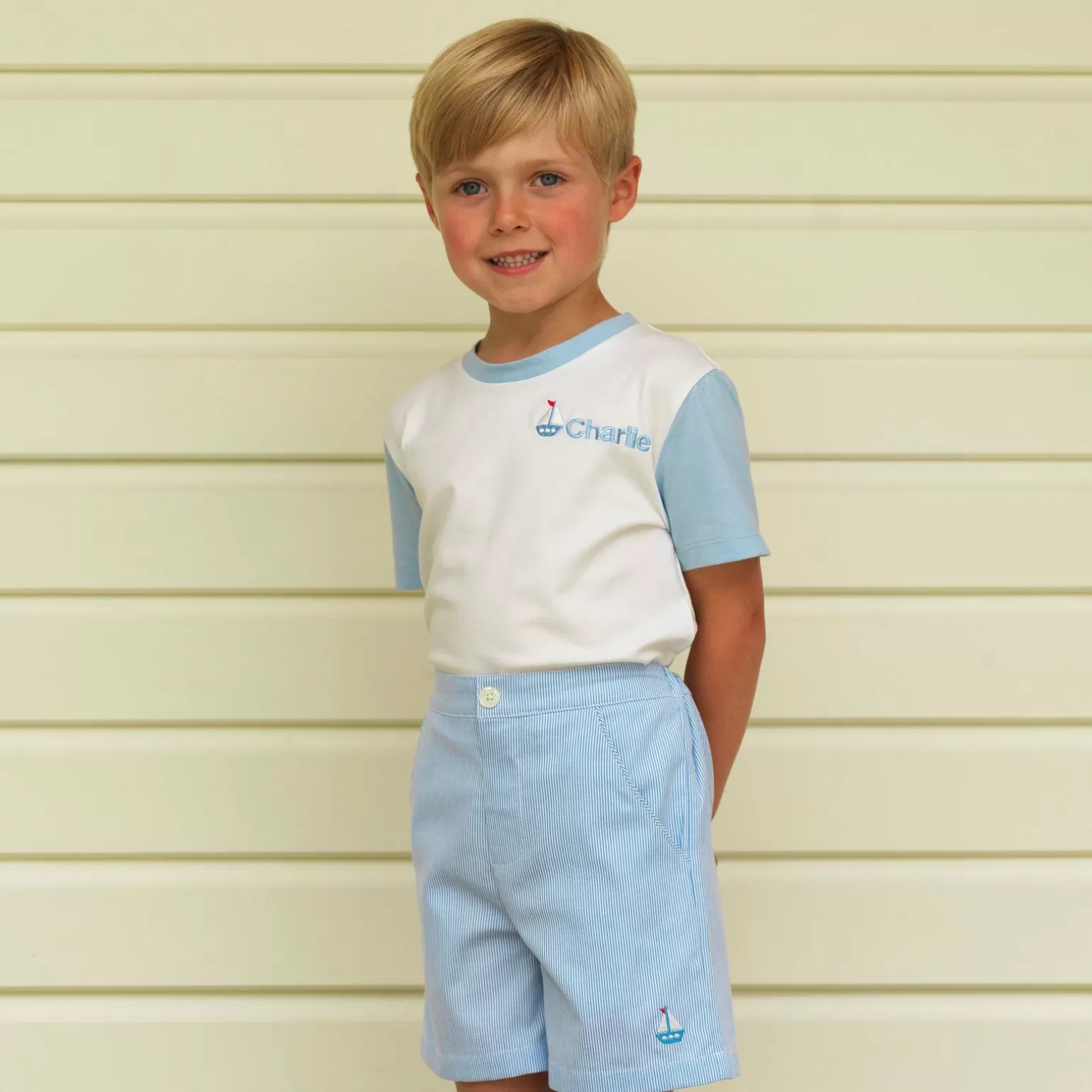 Rachel Riley Two Tone T-Shirt | Boy Shirts & Tops