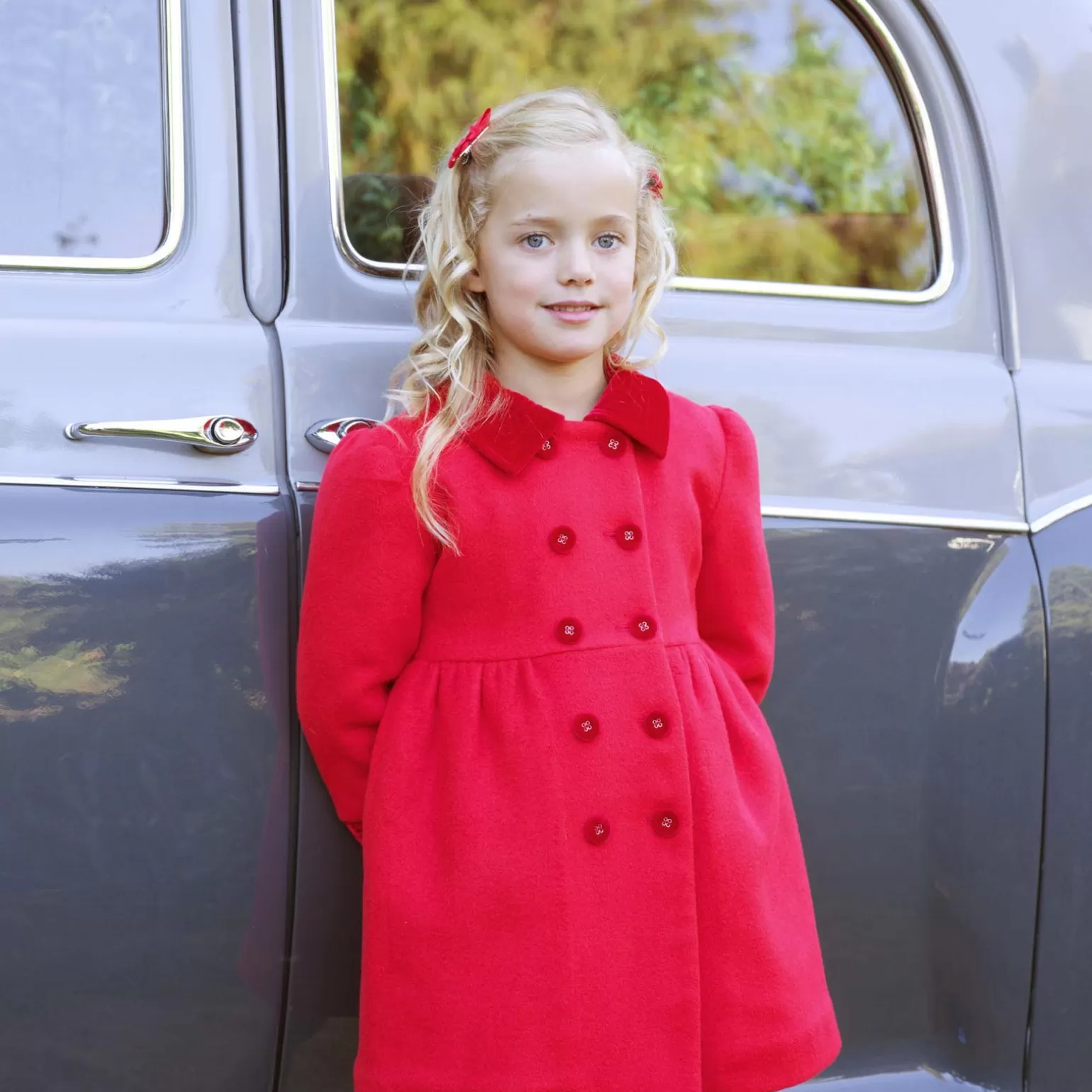 Rachel Riley Velvet Trim Coat | Girl Knitwear, Jackets & Coats