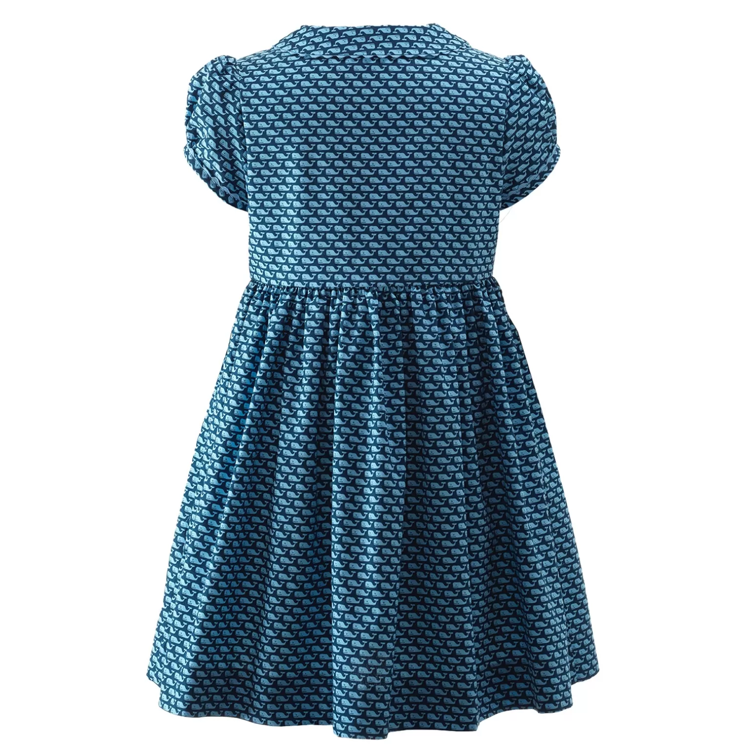 Rachel Riley Whale Print Button-Front Dress | Girl Dresses